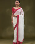 Gayatri - White & Pink