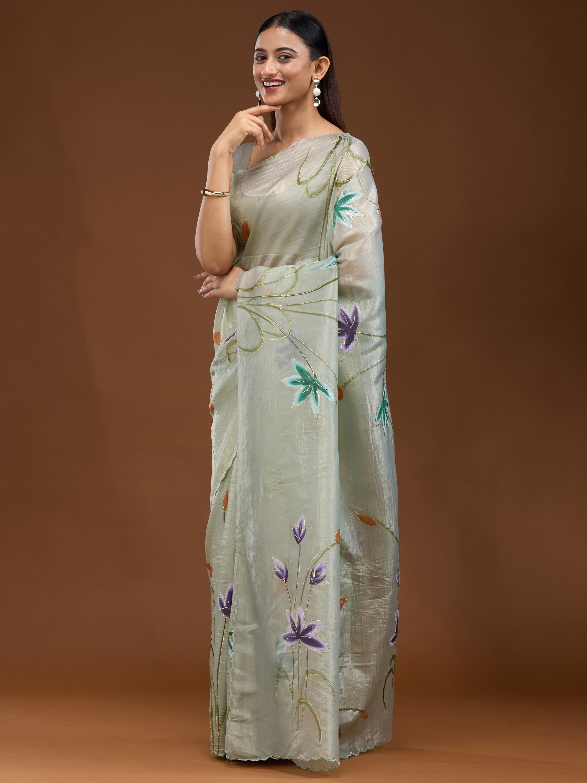 Glistening Blooms - Mint Green