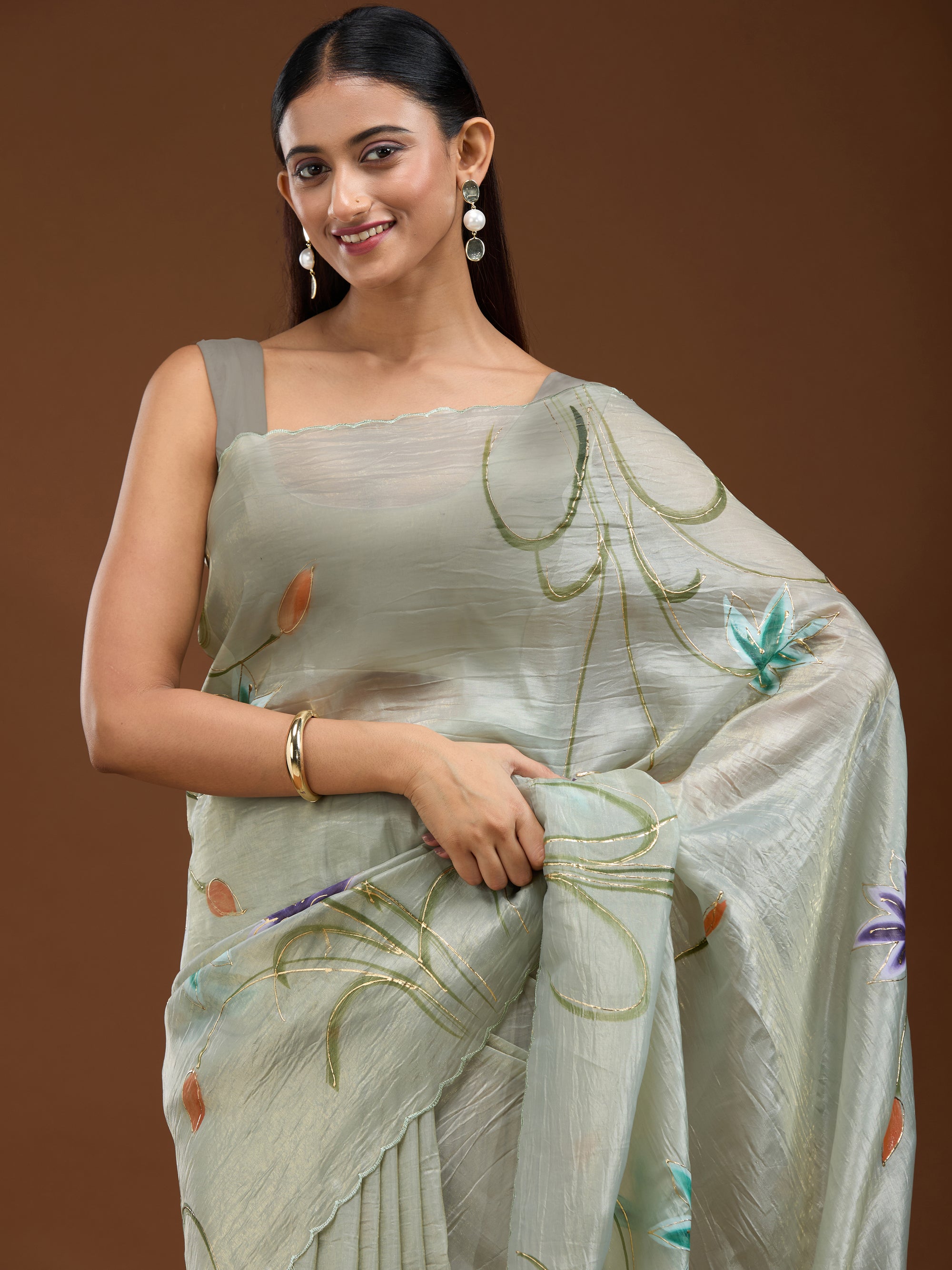 Glistening Blooms - Mint Green