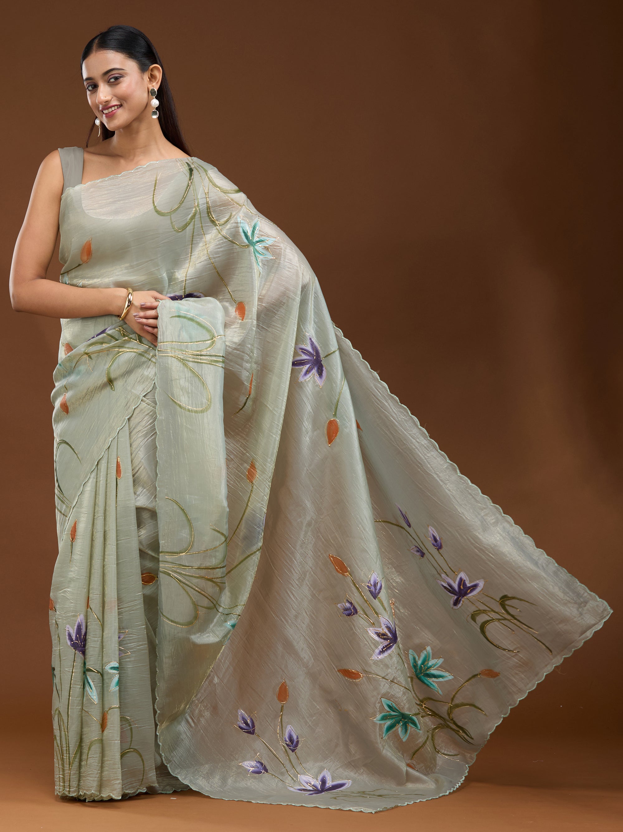 Glistening Blooms - Mint Green