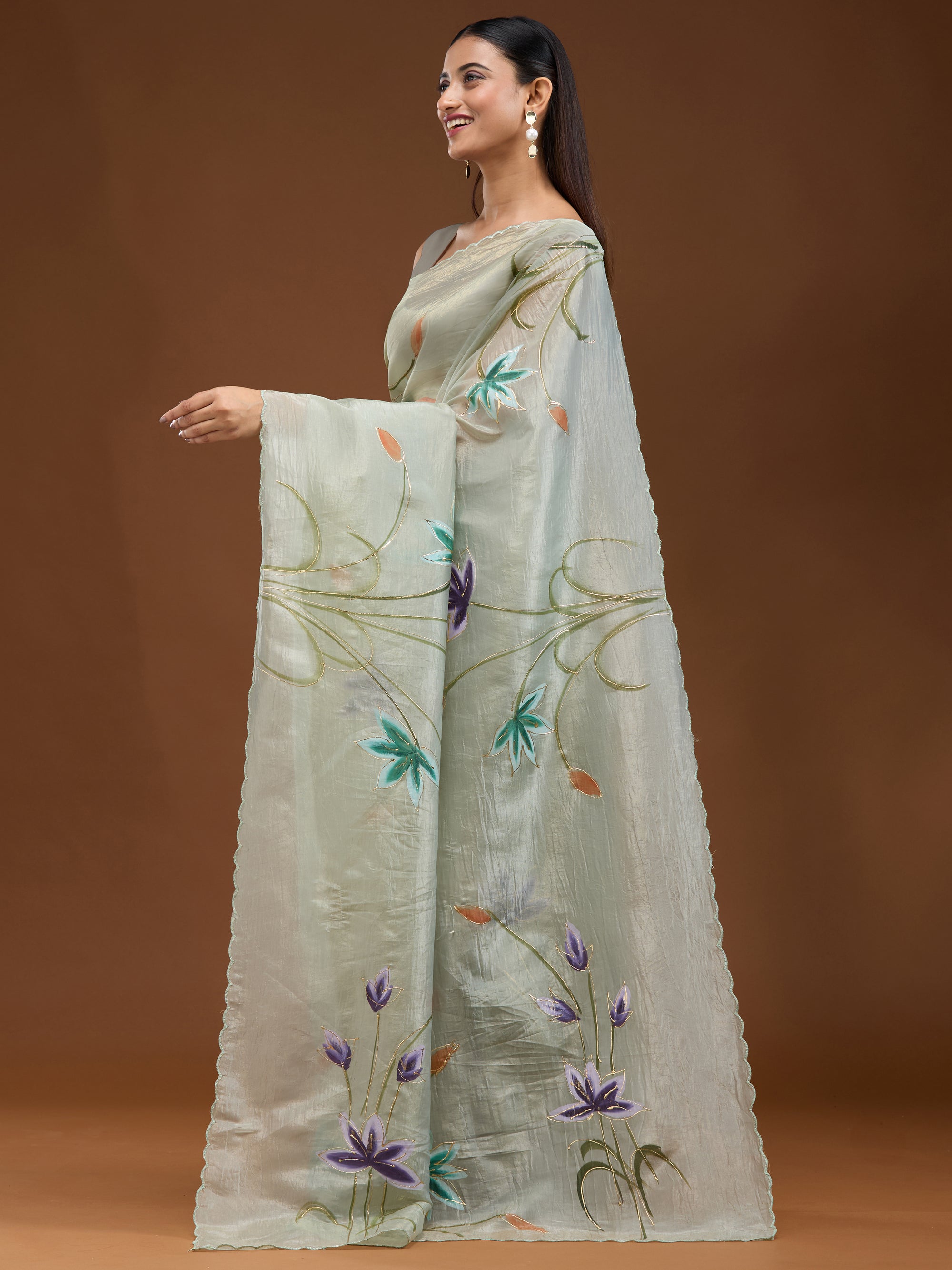Glistening Blooms - Mint Green