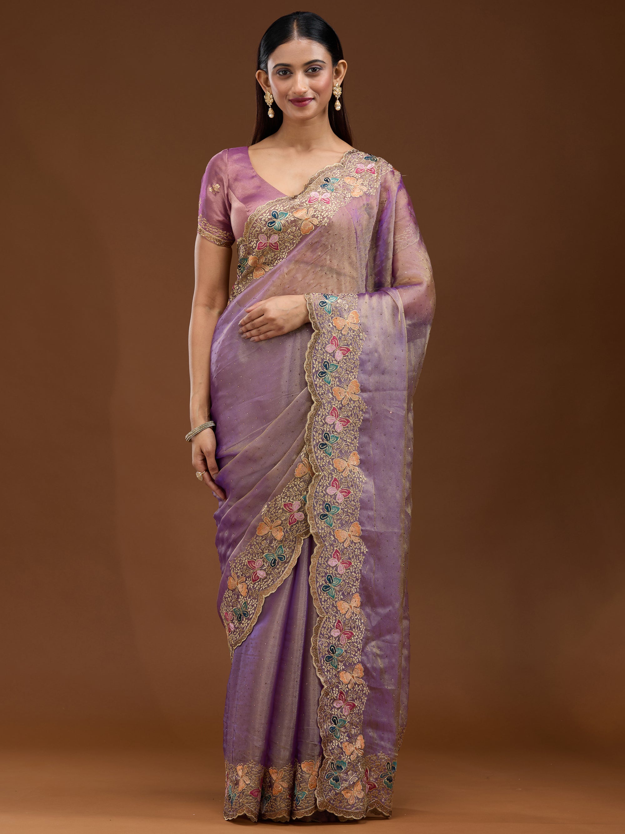 Whimsical Butterflies - Violet Gold