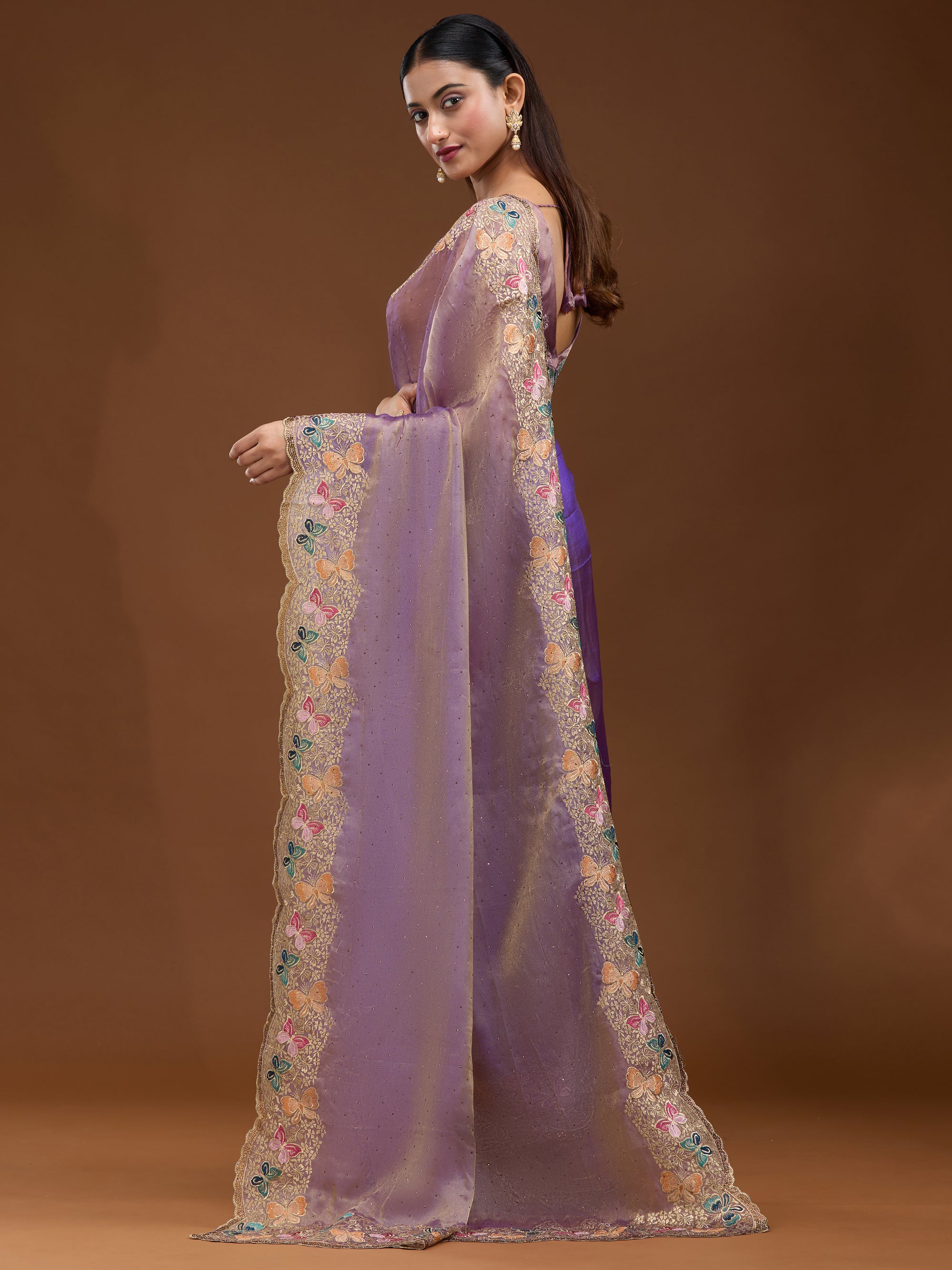Whimsical Butterflies - Violet Gold