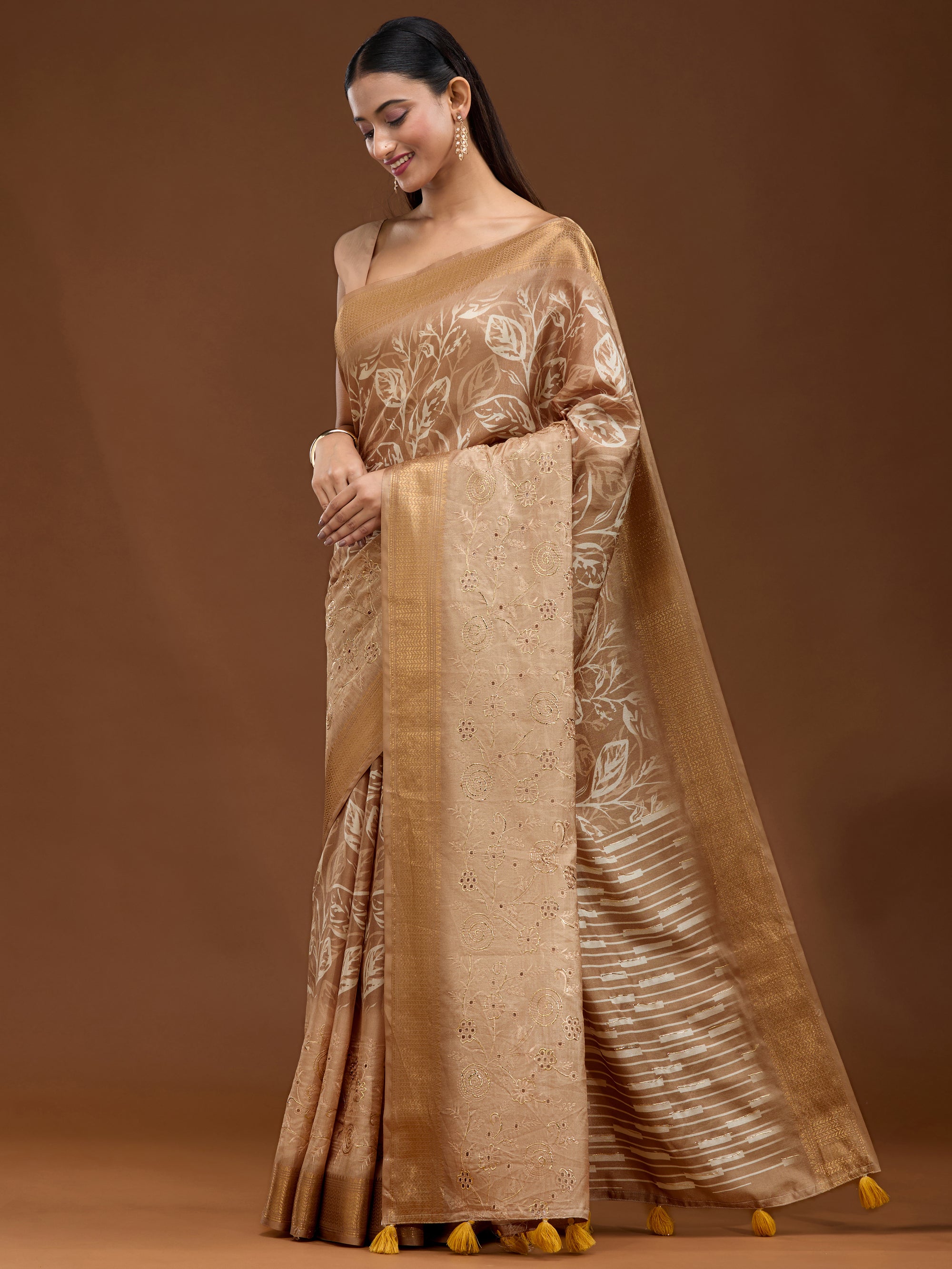 Trailing Leaves - Light Gold