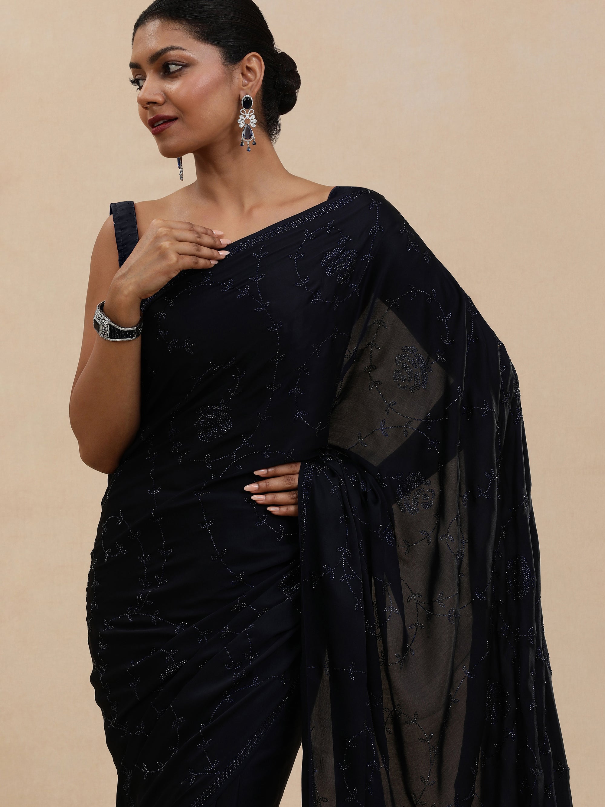 Rose Garden - Navy Blue