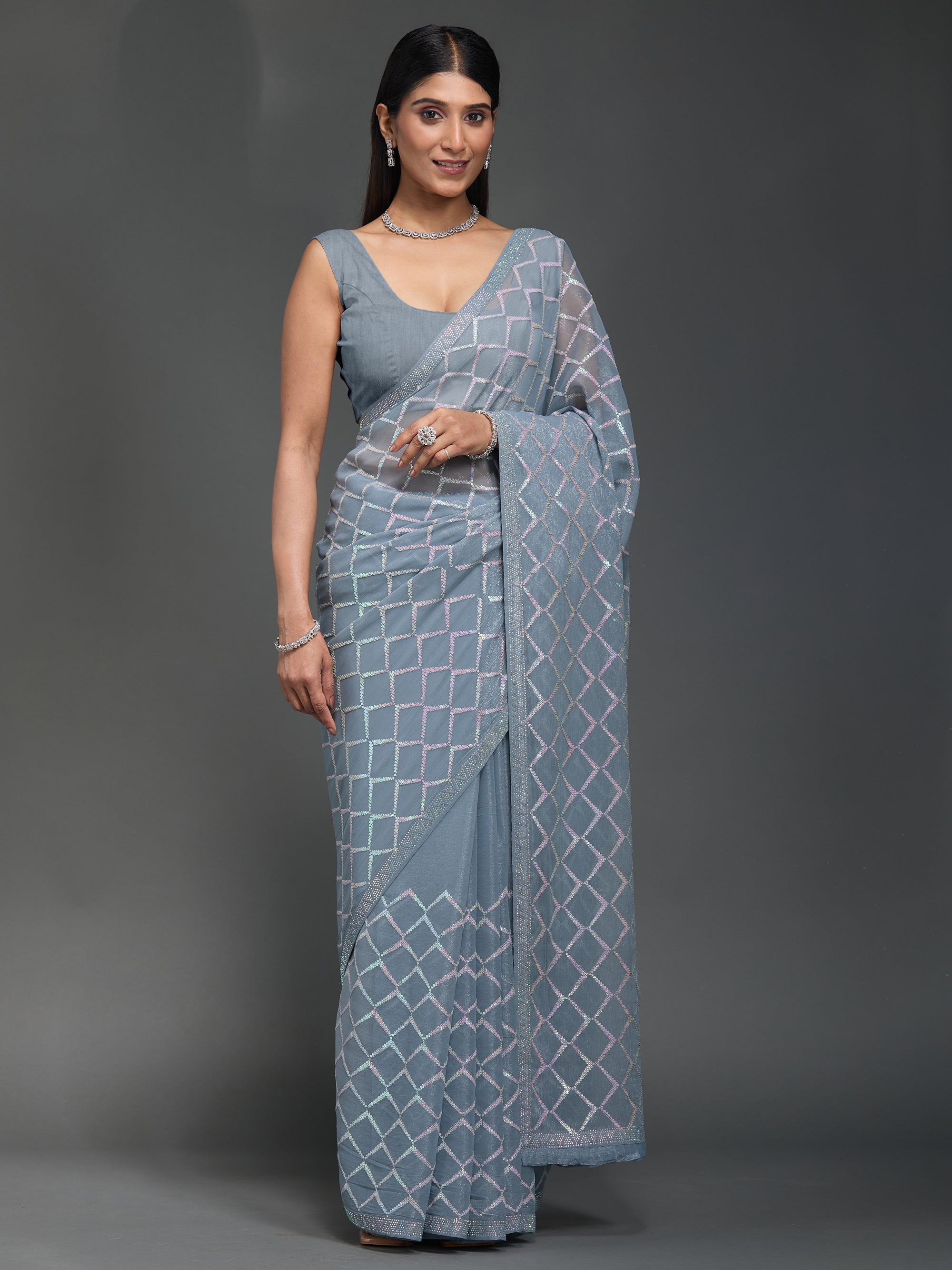 Glittering Diamonds - Grey
