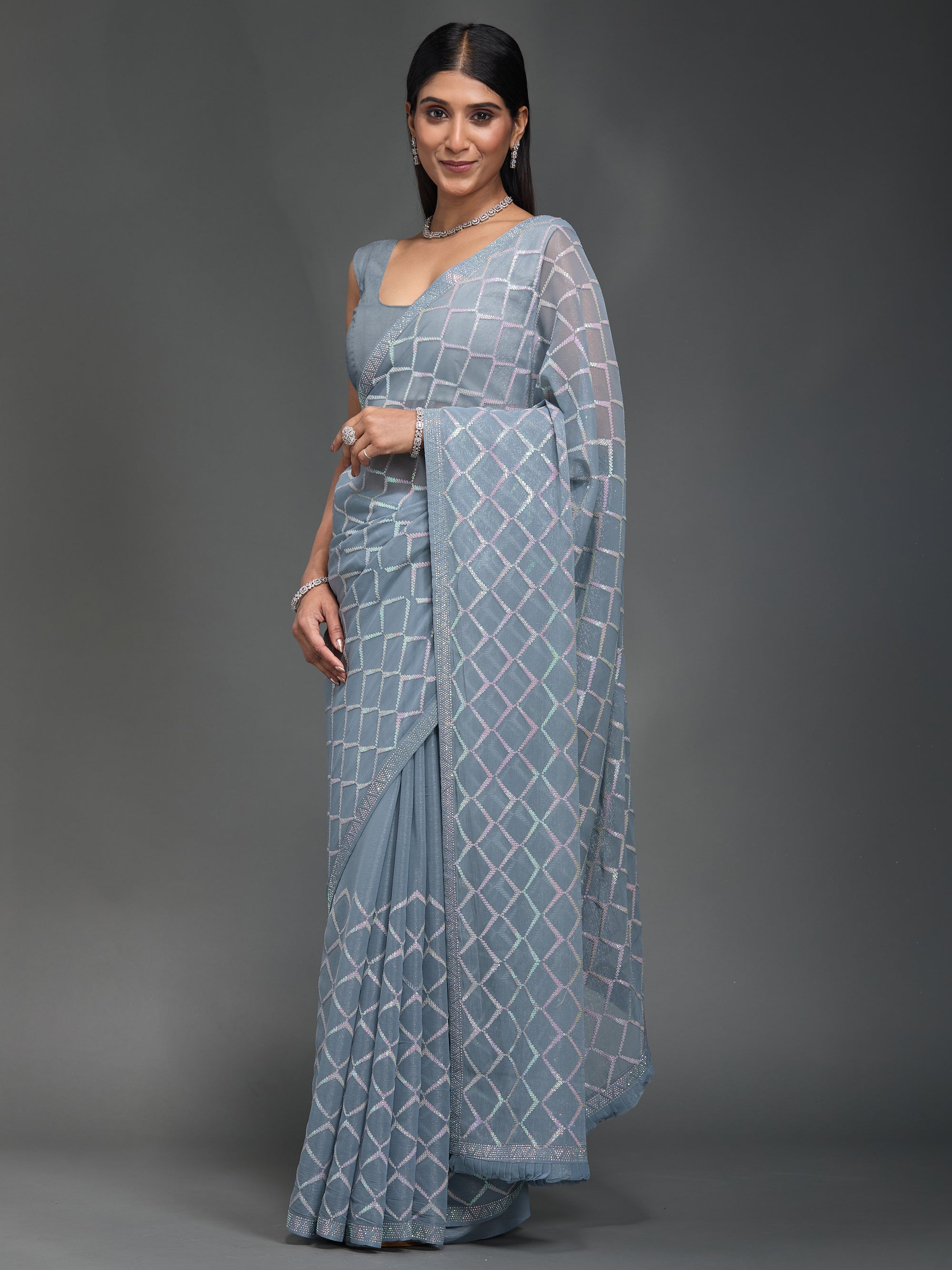 Glittering Diamonds - Grey
