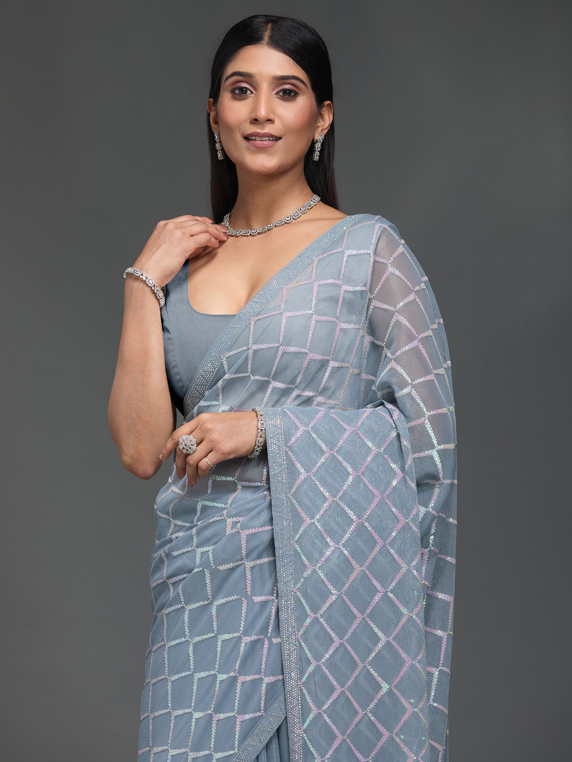 Glittering Diamonds - Grey
