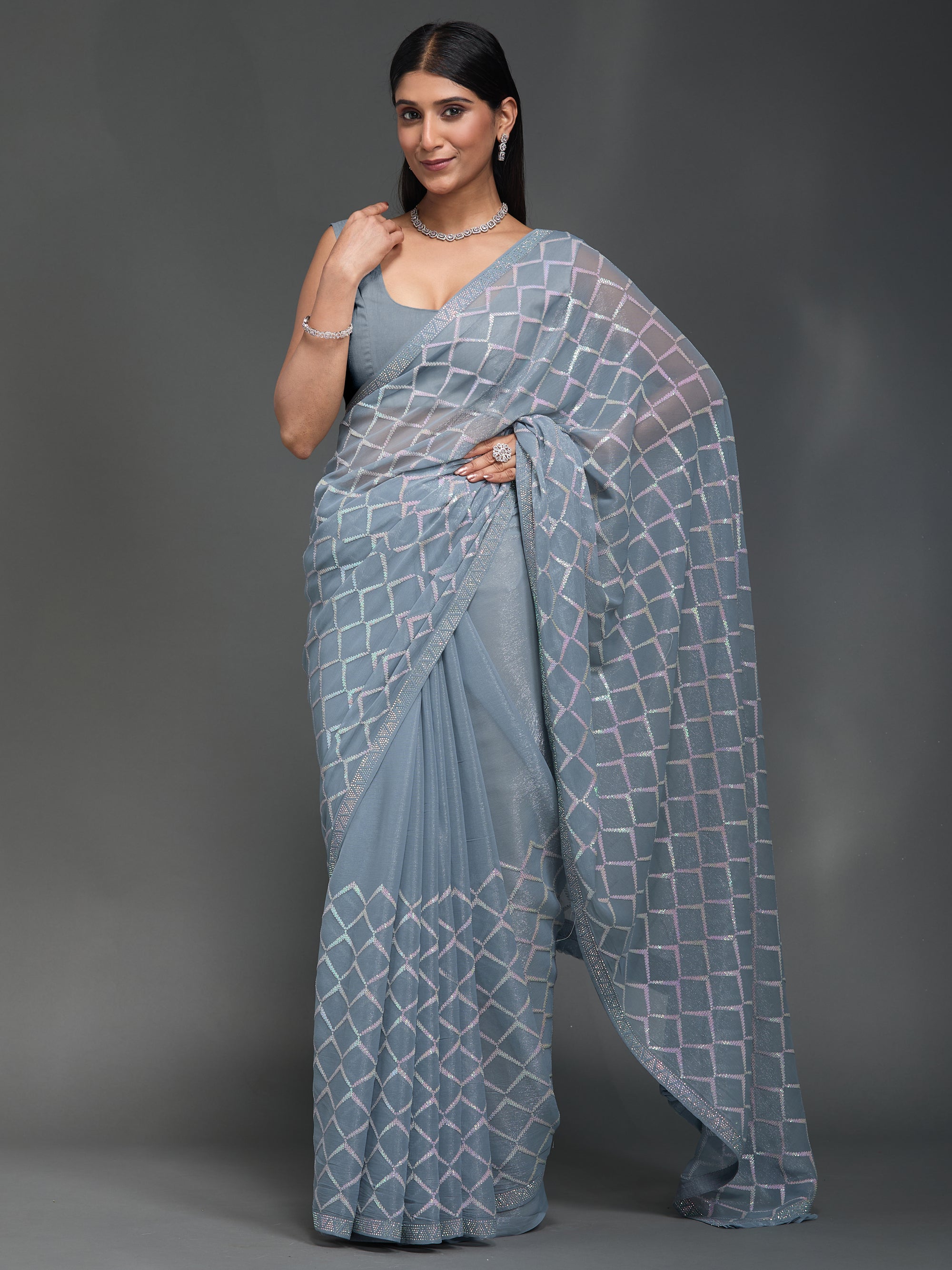 Glittering Diamonds - Grey