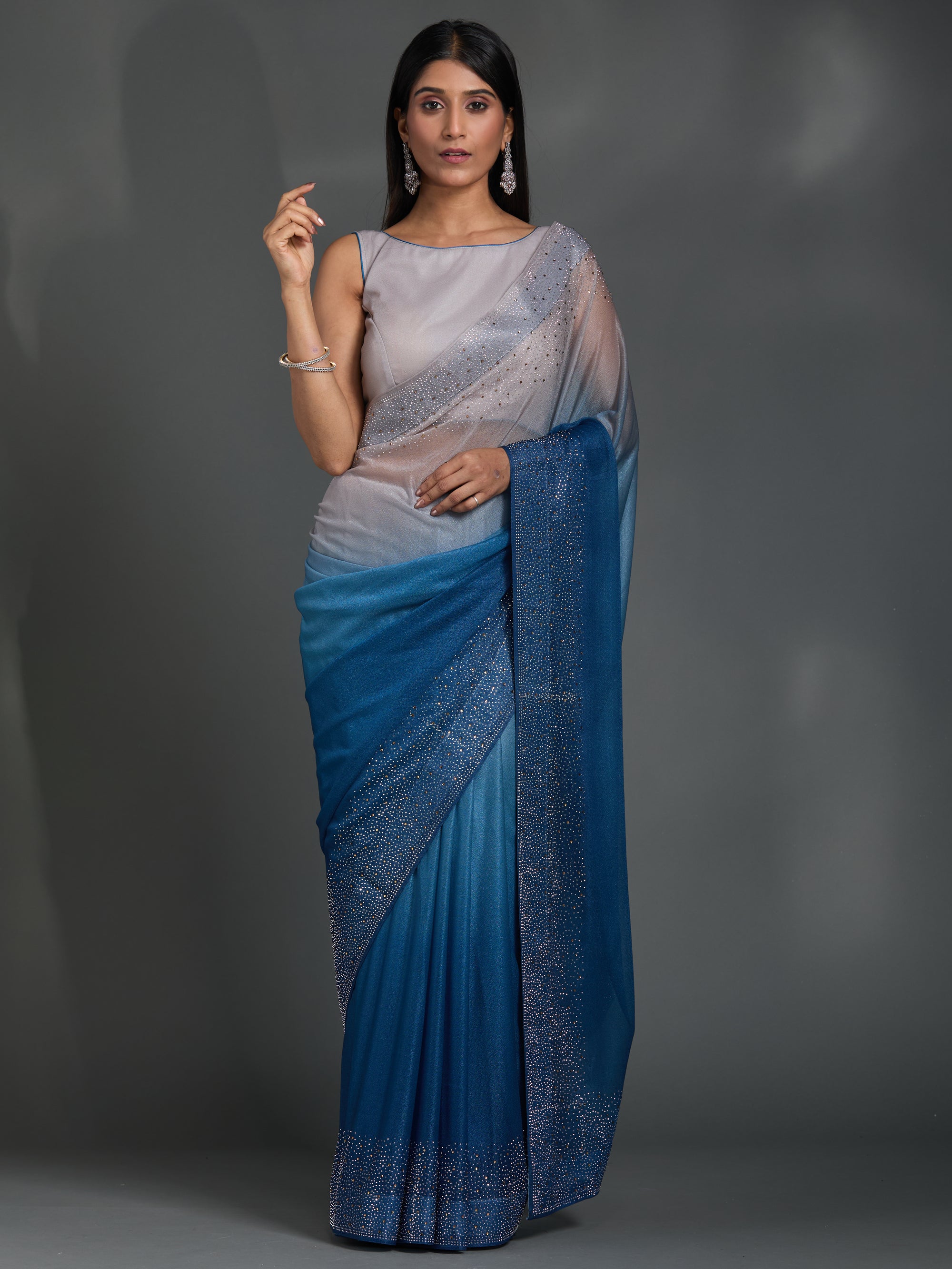 Shooting Stars - Blue Grey Ombre