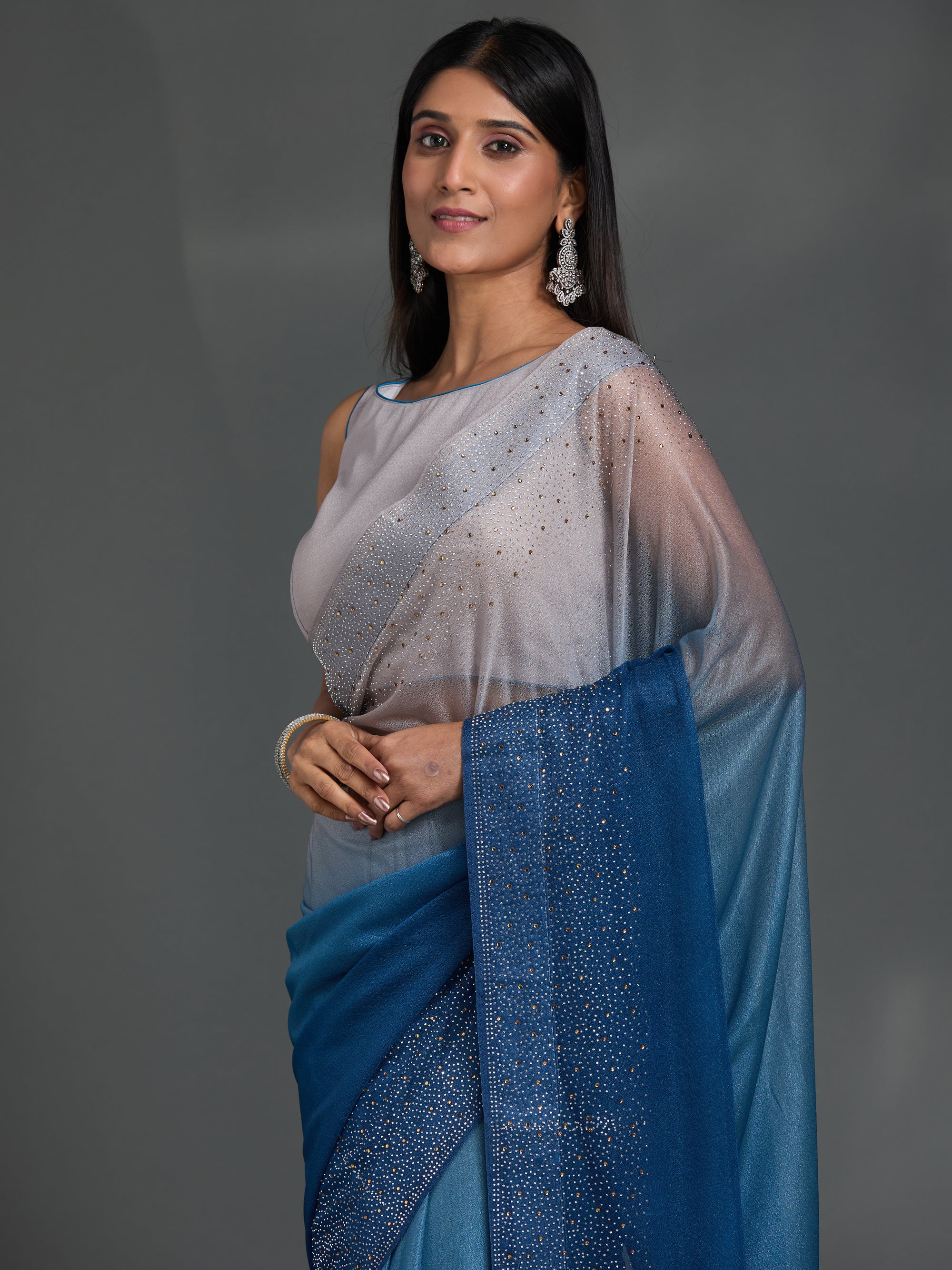 Shooting Stars - Blue Grey Ombre