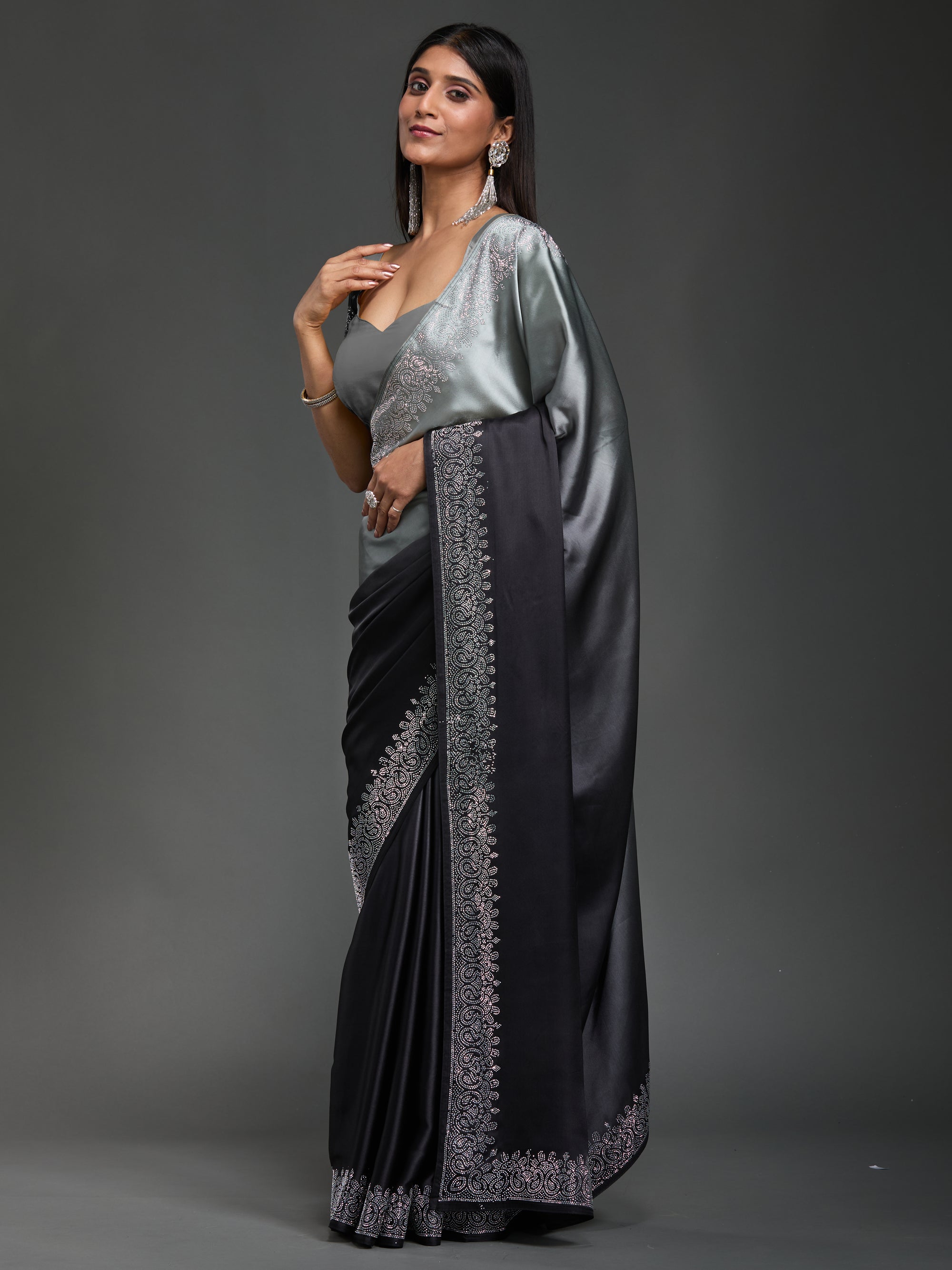 Starry Brilliance - Grey Black Ombre