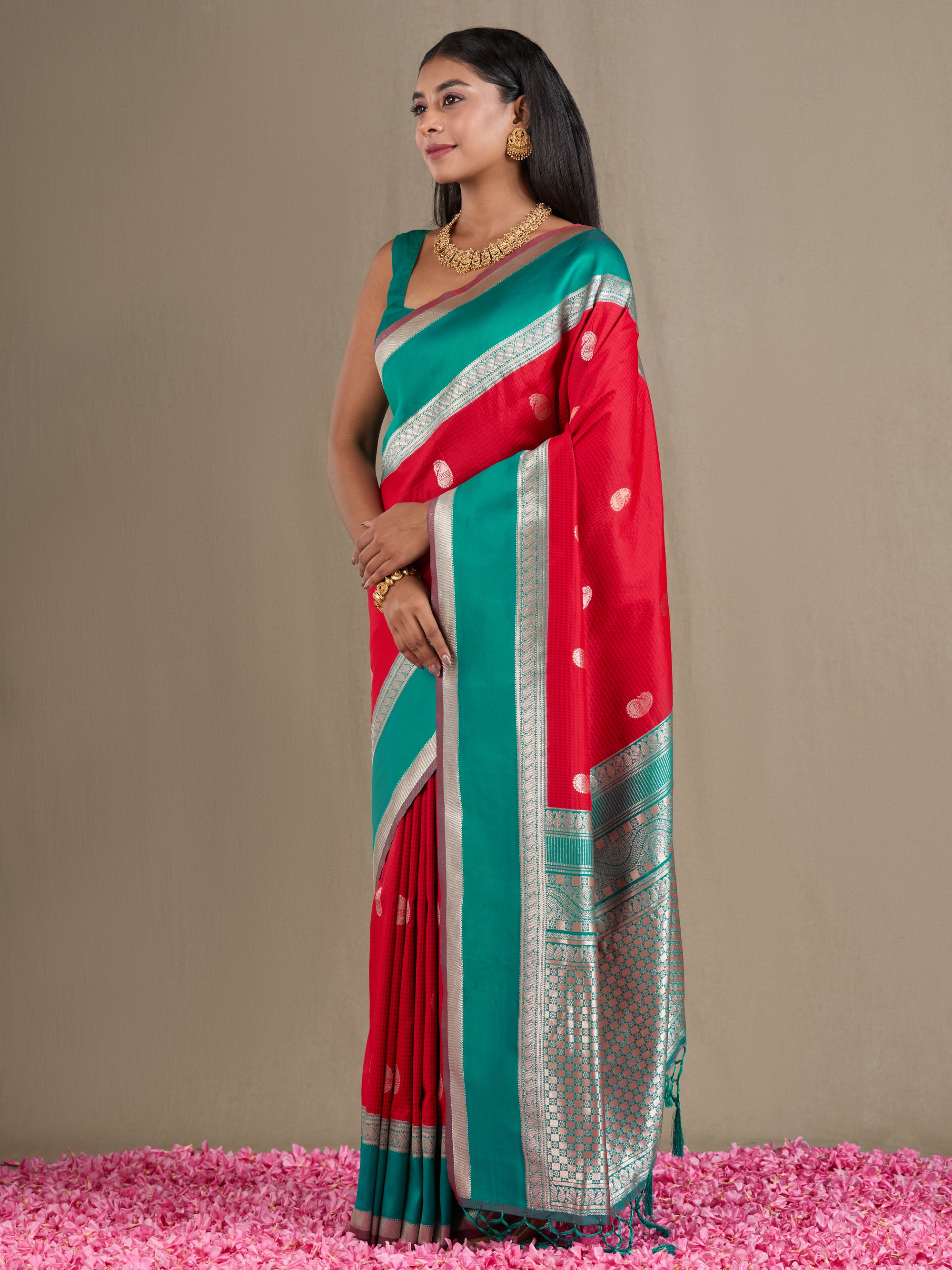 Paisley Tales - Red & Teal