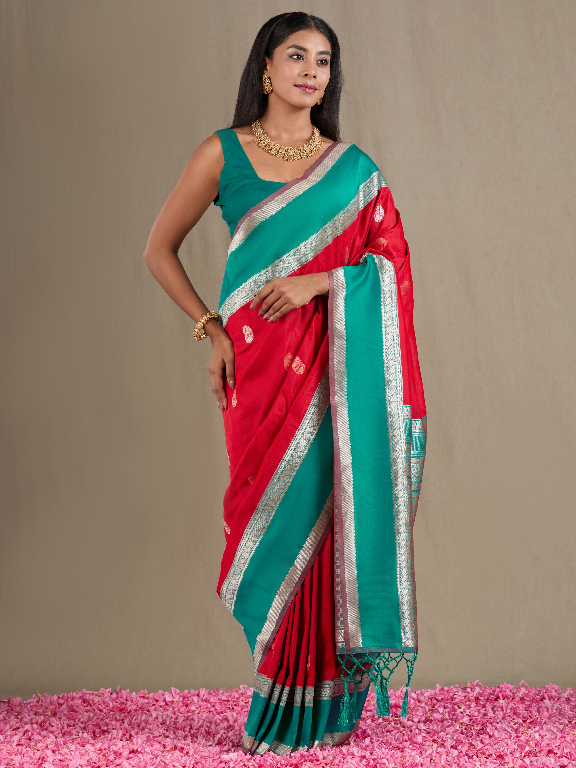 Paisley Tales - Red & Teal