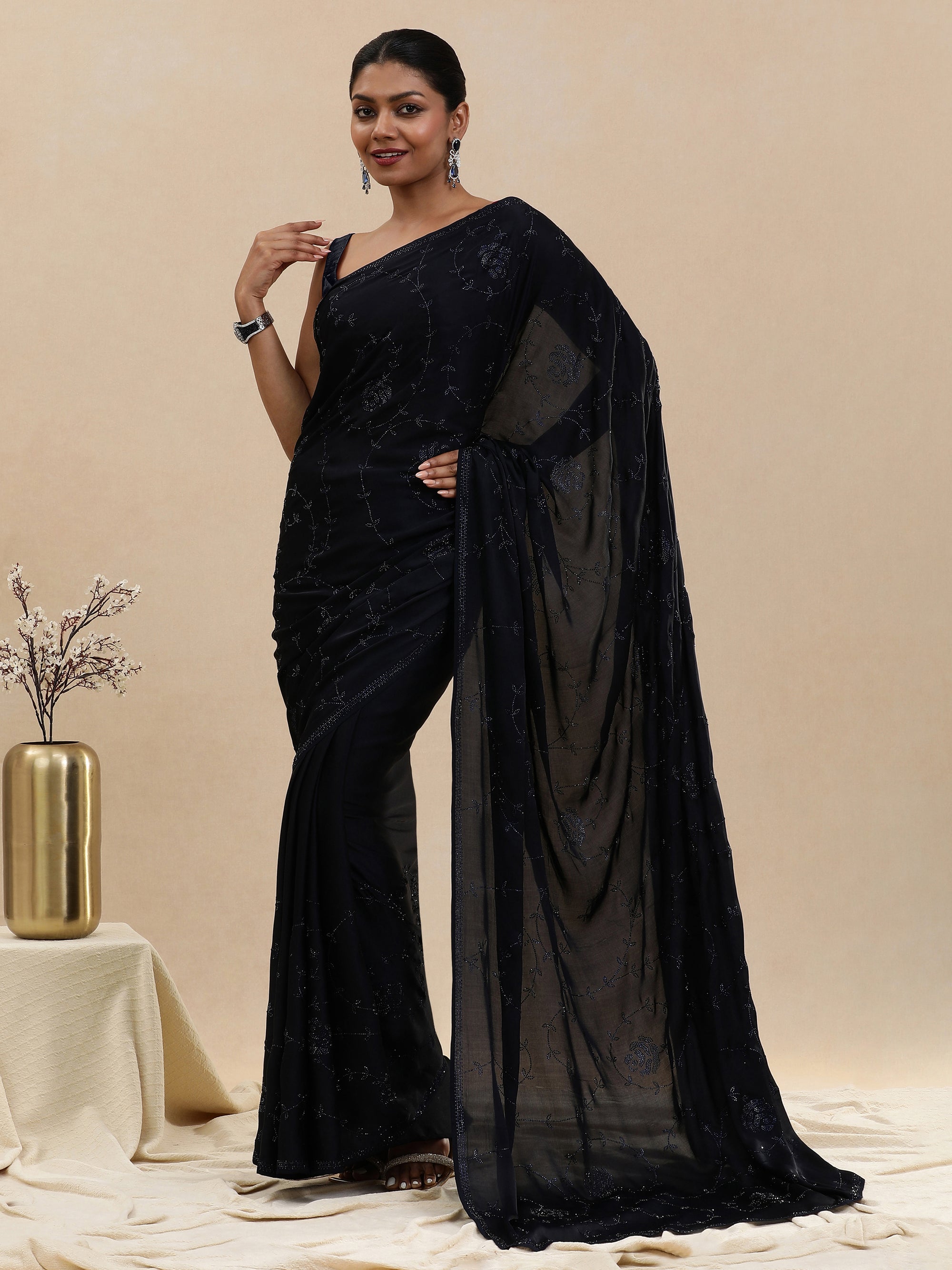 Rose Garden - Navy Blue