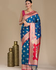 Lavanya - Blue & Red