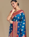 Lavanya - Blue & Red