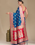 Lavanya - Blue & Red