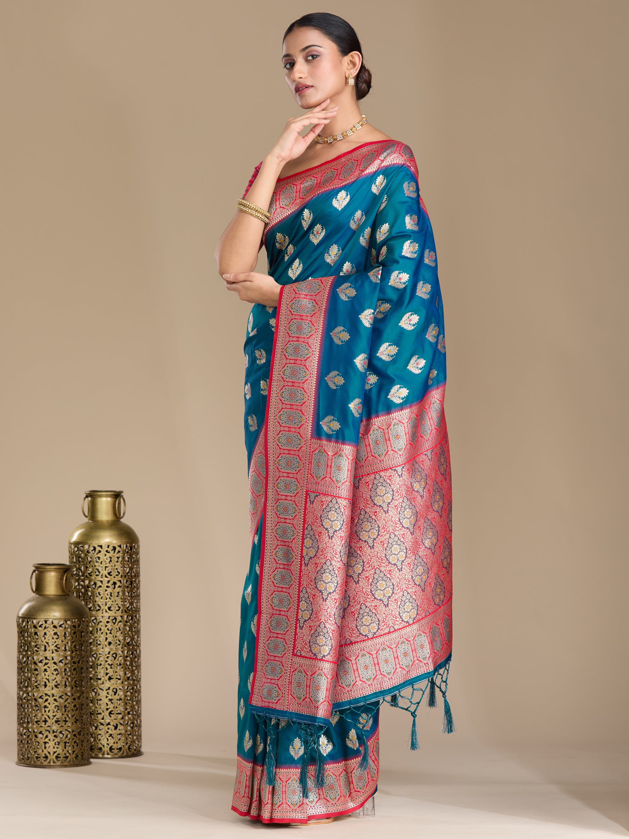 Gitanjali - Blue & Pink