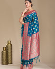 Gitanjali - Blue & Pink