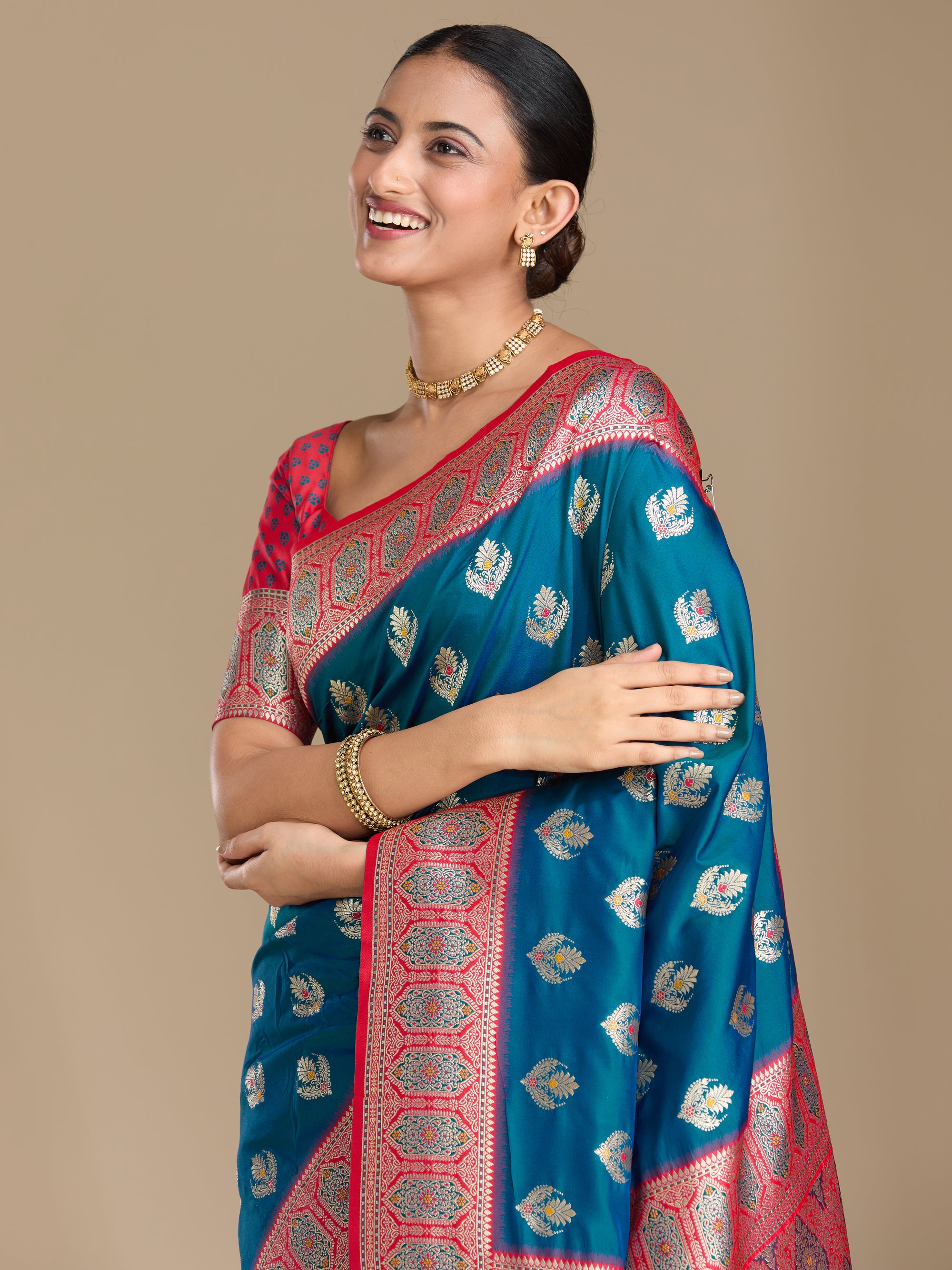 Gitanjali - Blue & Pink