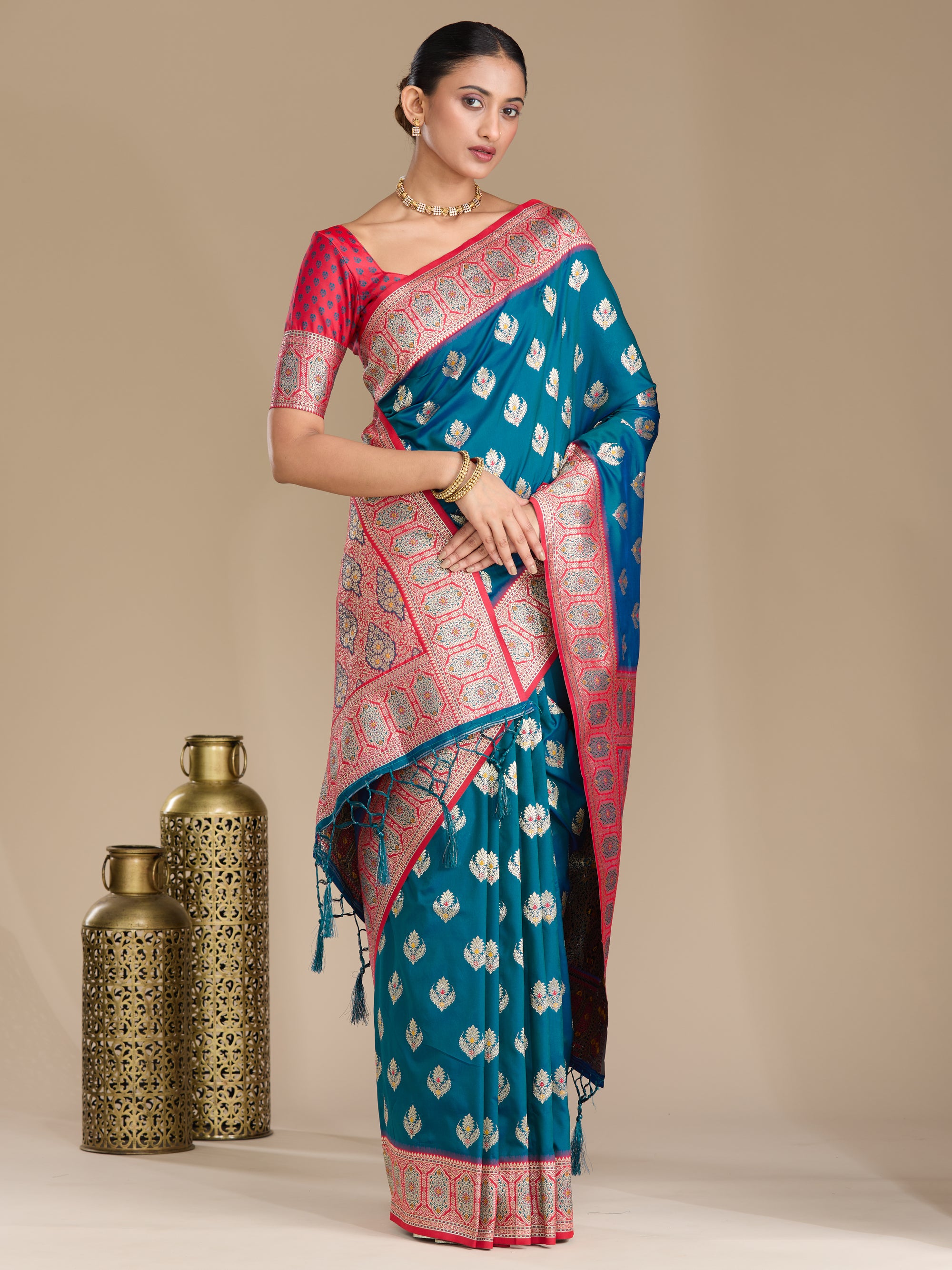 Gitanjali - Blue & Pink