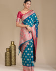 Gitanjali - Blue & Pink