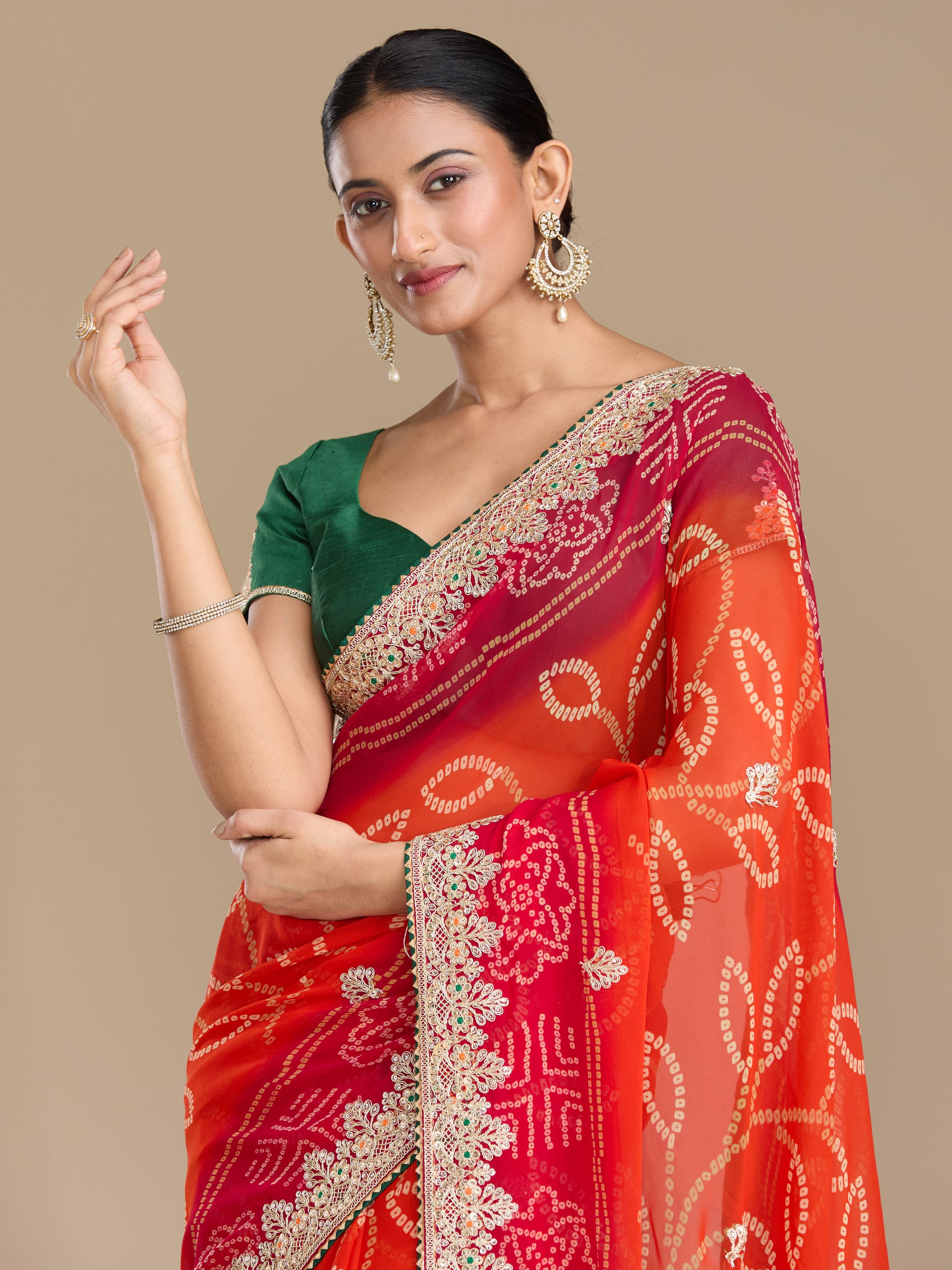 Regal Radiance - Orange & Red