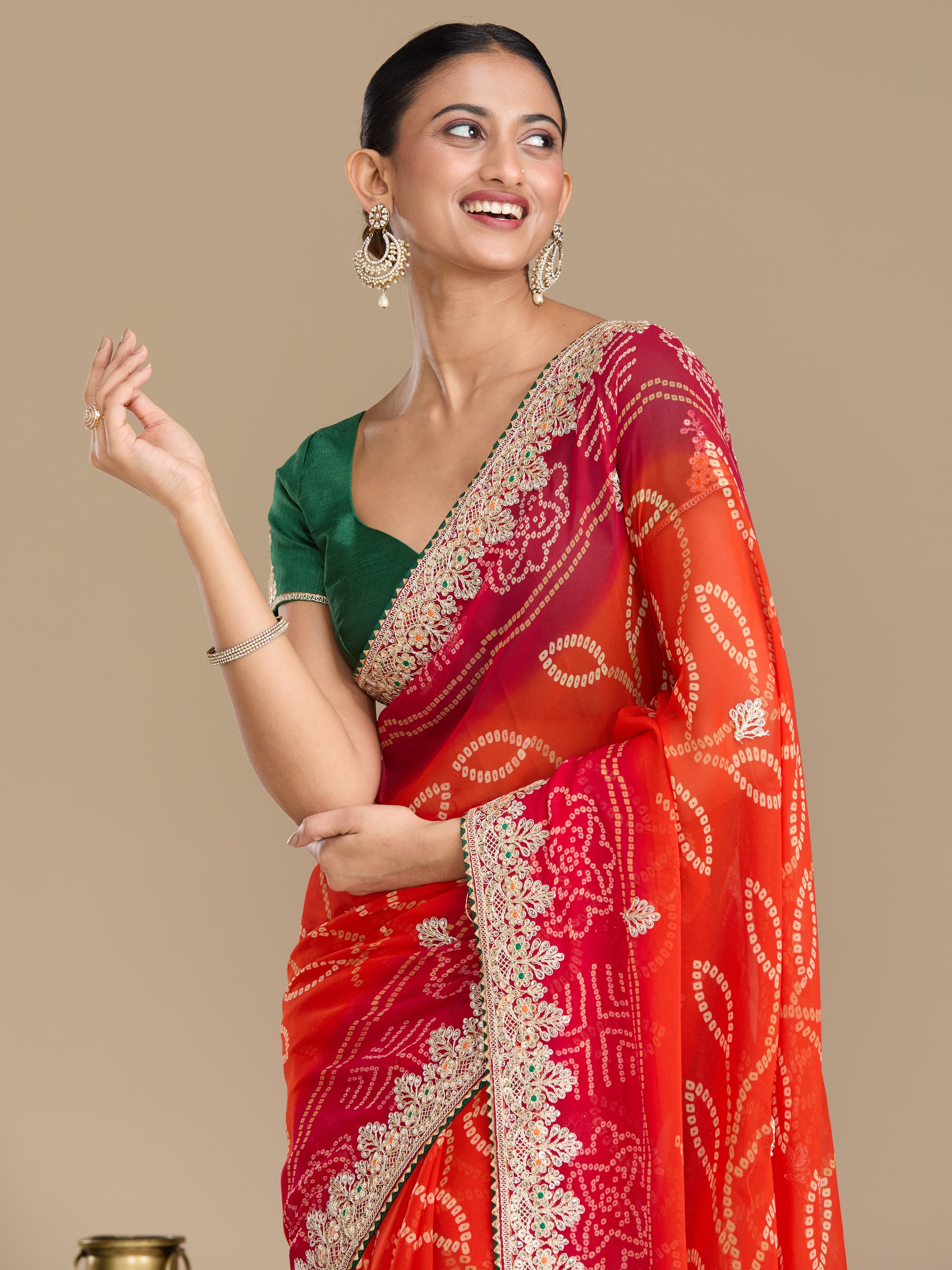 Regal Radiance - Orange & Red