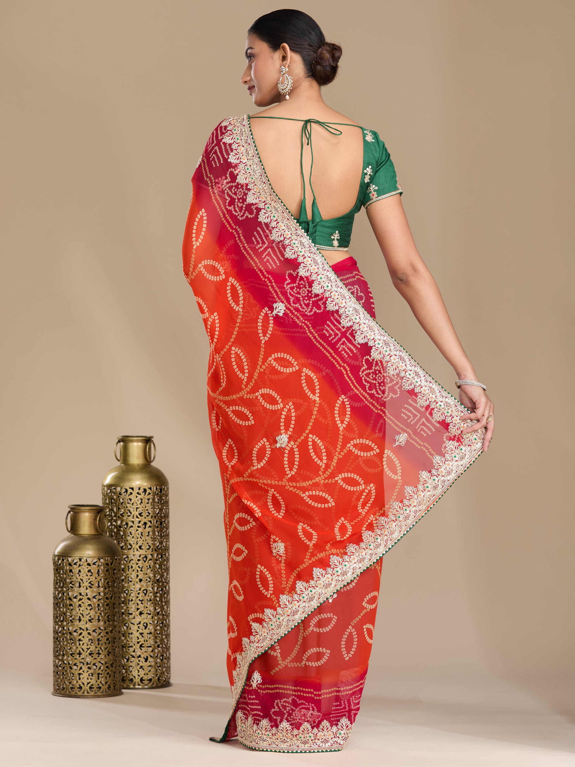 Regal Radiance - Orange & Red