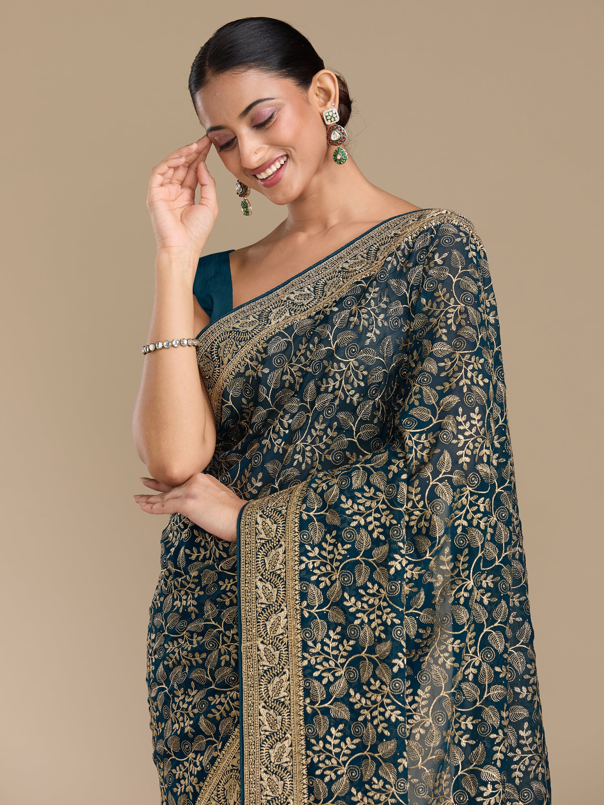 Vaanya - Peacock Blue