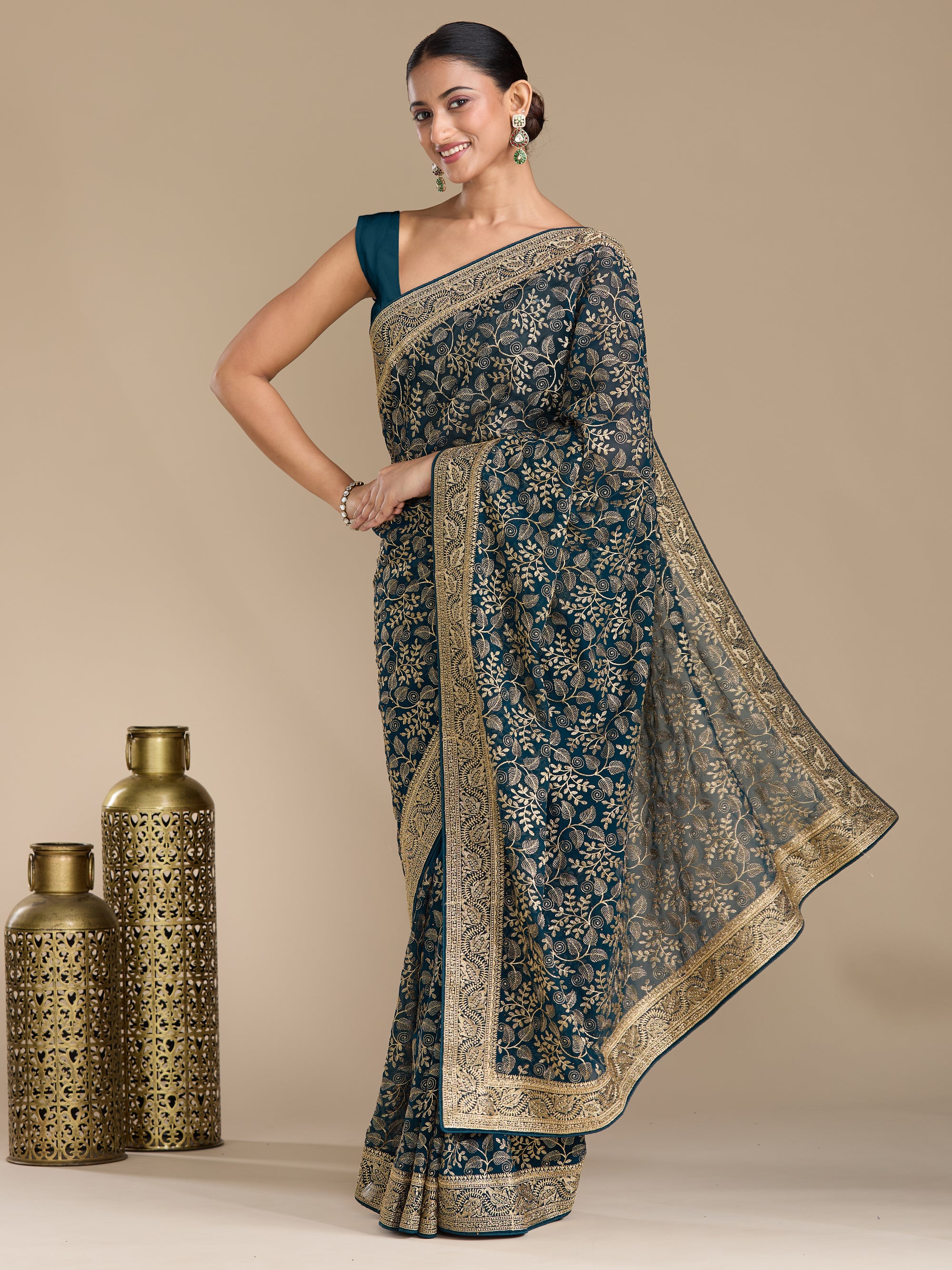 Vaanya - Peacock Blue