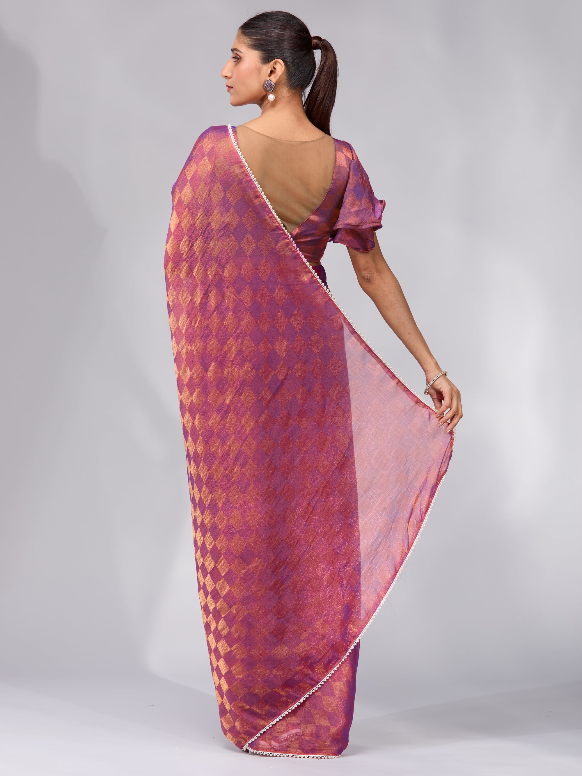 Checkmate - Mauve & Gold