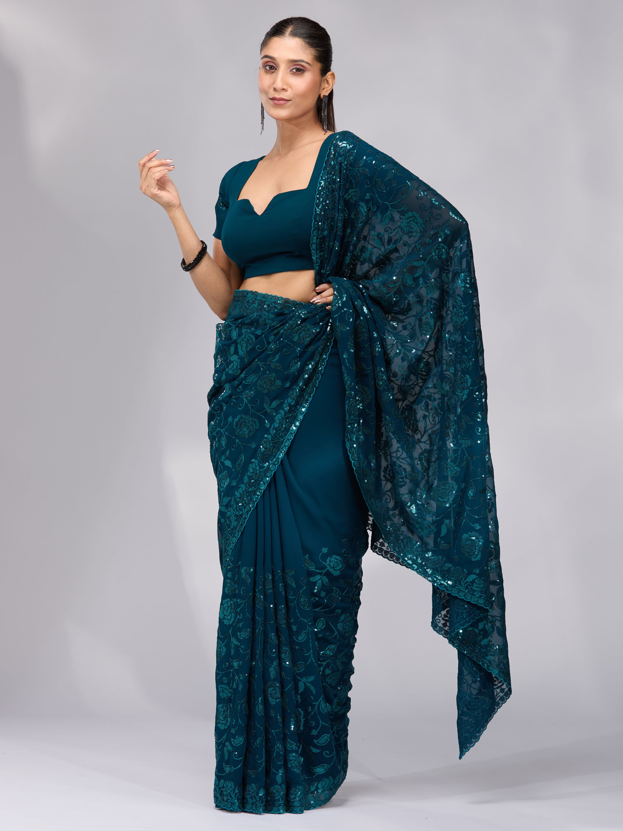 Cascading Joy - Peacock Blue