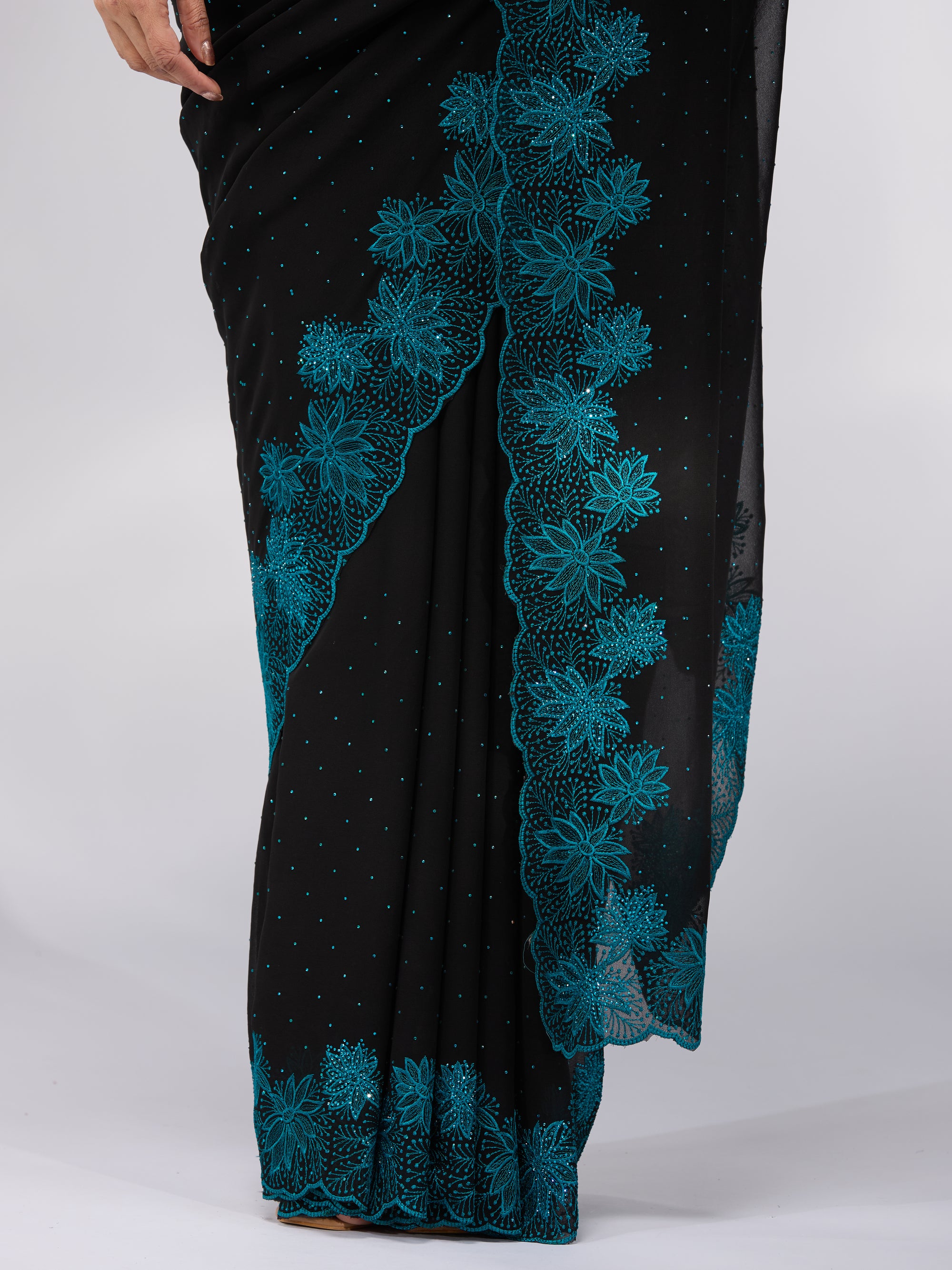 Moonlit Garden - Black & Blue
