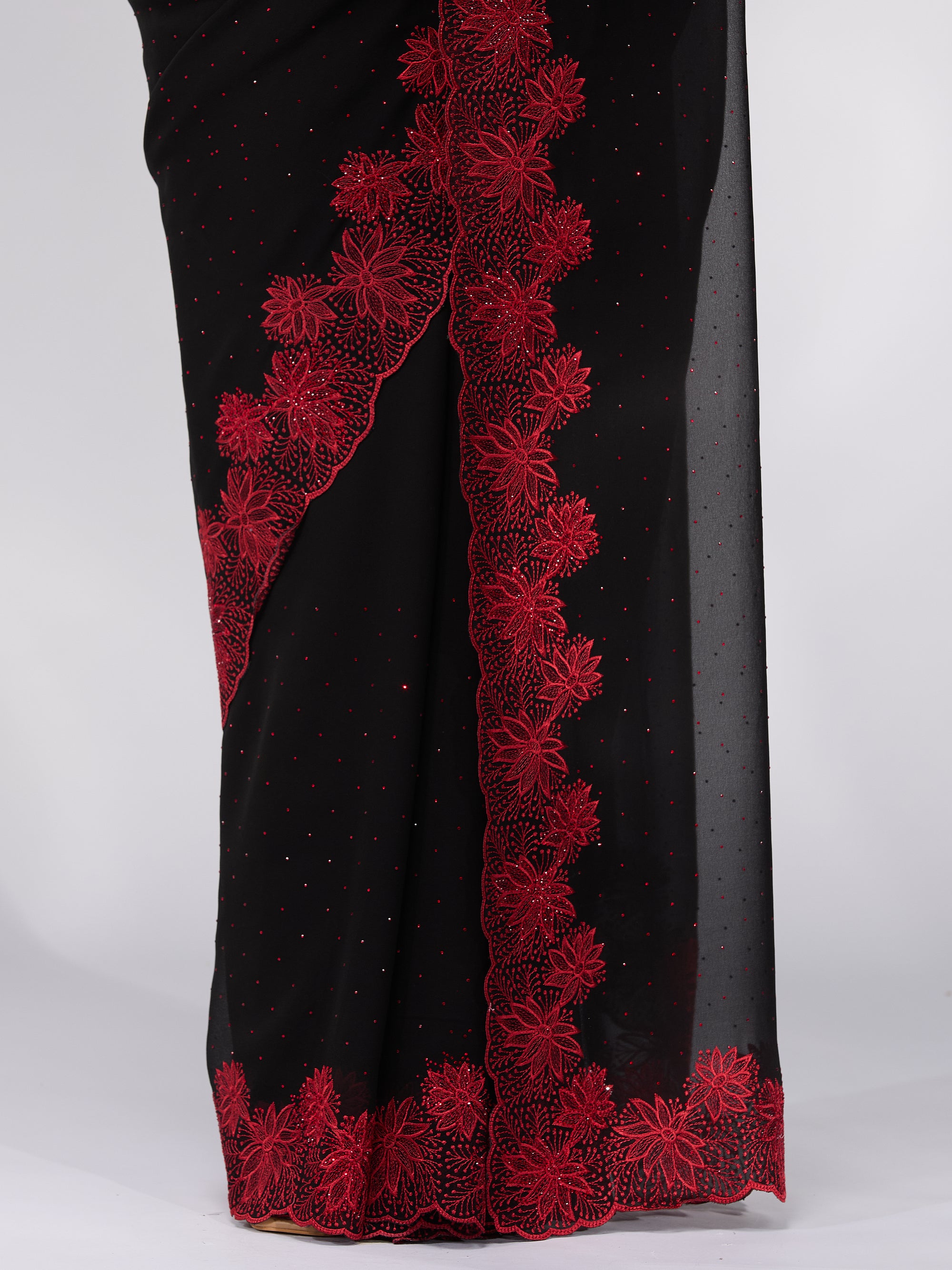 Moonlit Garden - Black & Red
