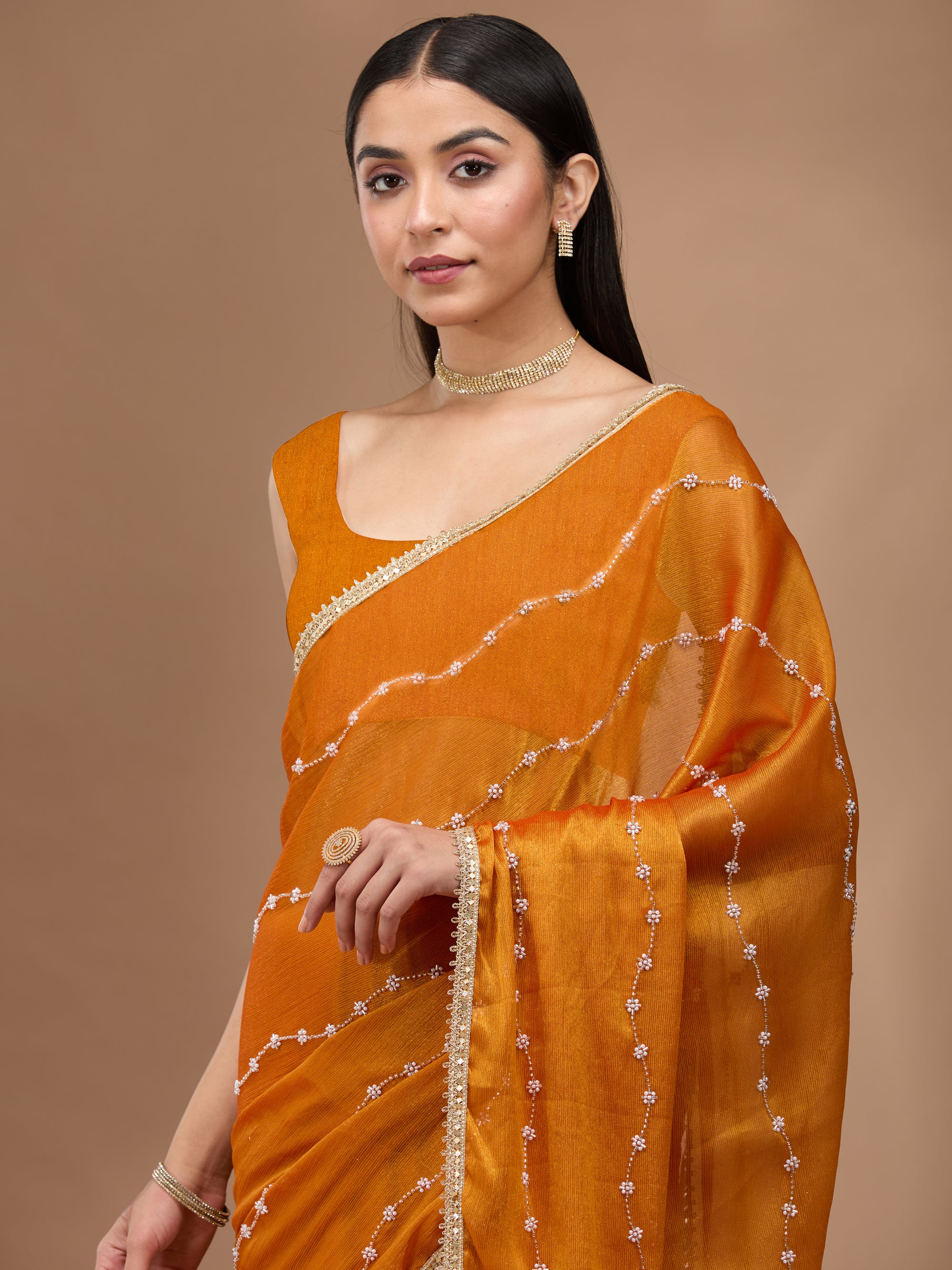 Twirling Flowers - Orange