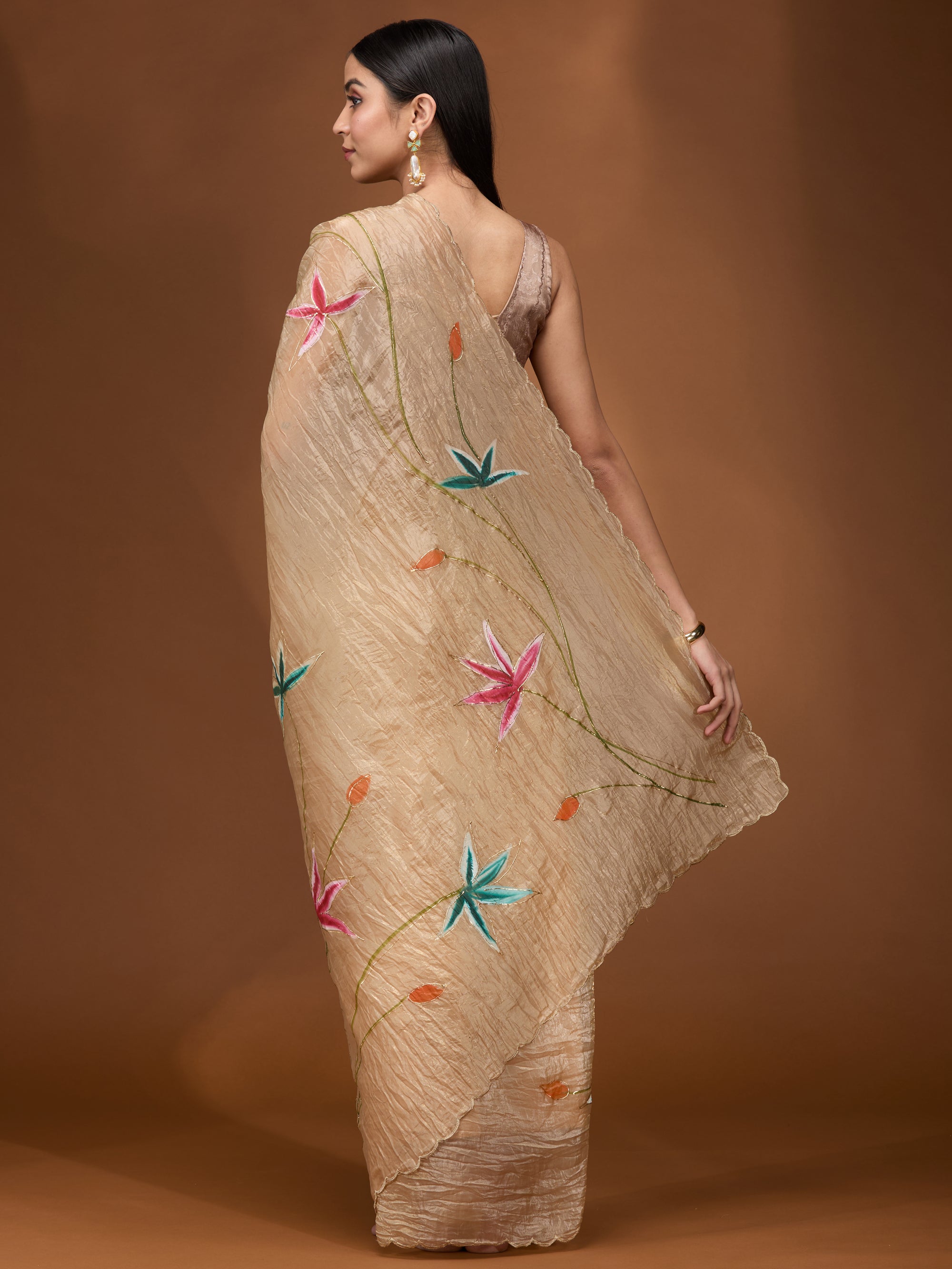 Glistening Blooms - Light Gold