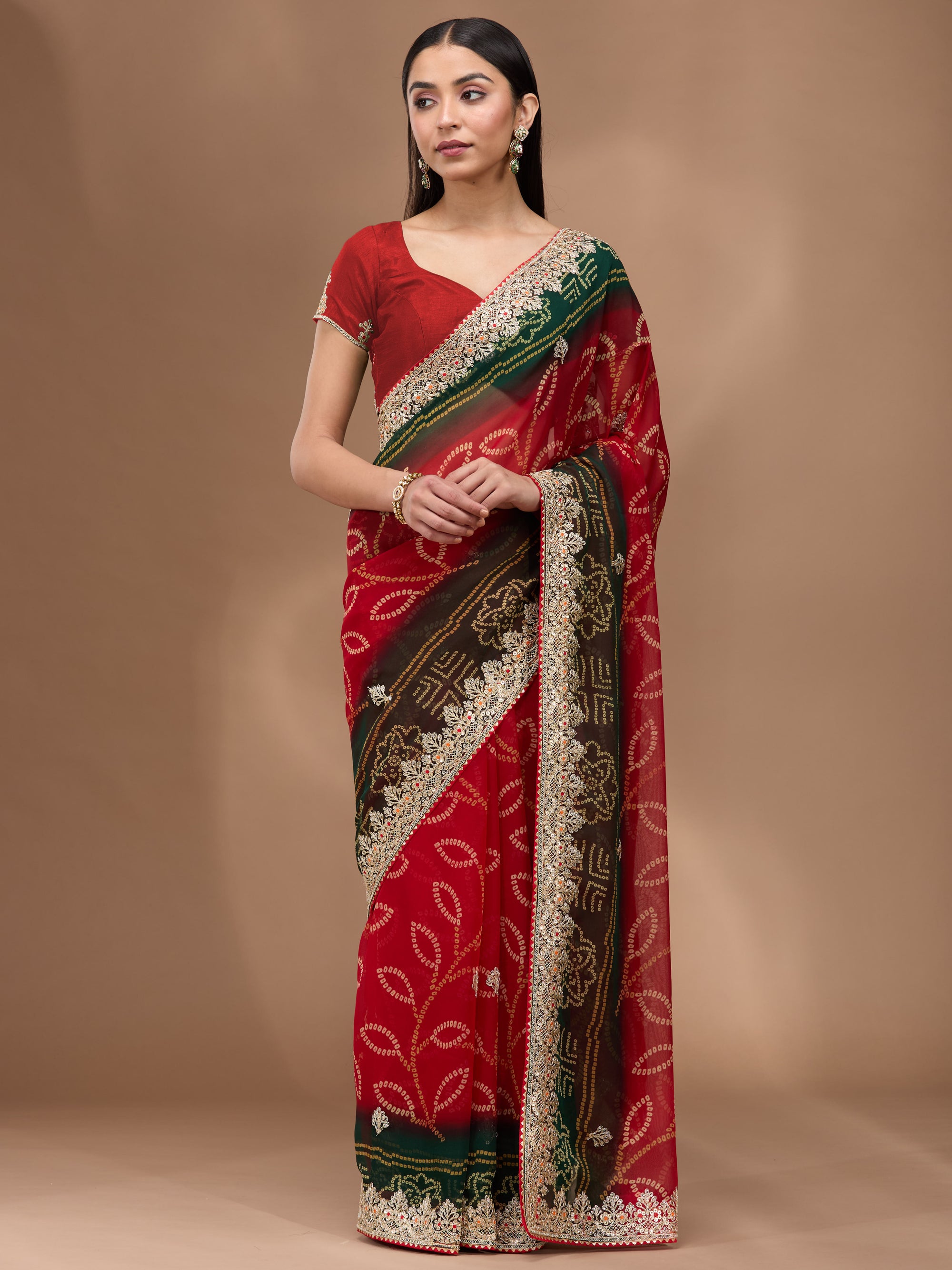 Regal Radiance - Red & Green