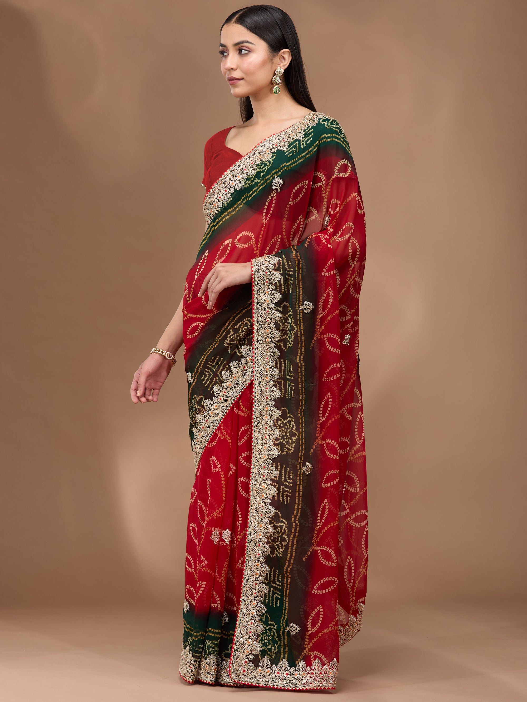 Regal Radiance - Red & Green