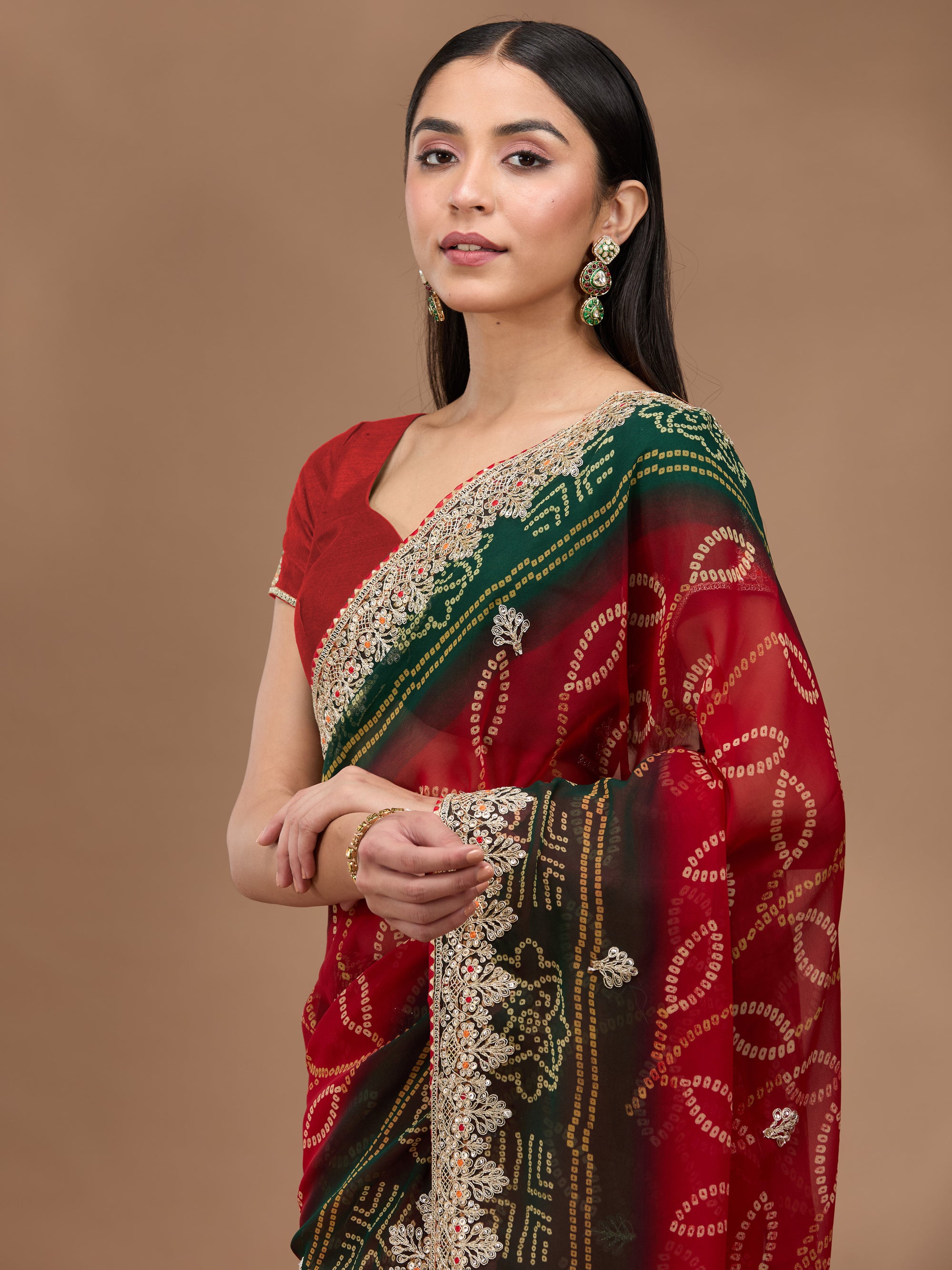 Regal Radiance - Red & Green