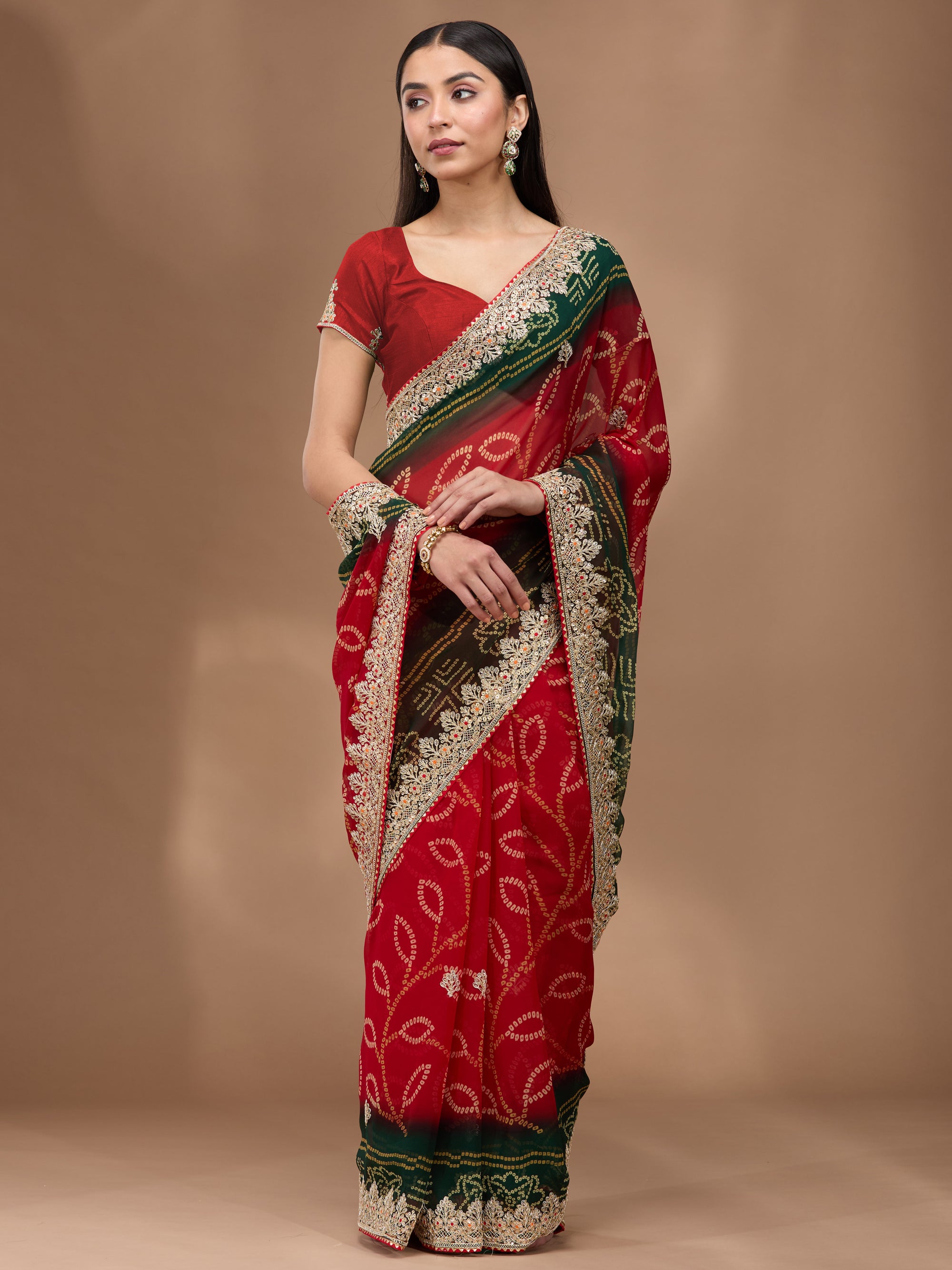 Regal Radiance - Red & Green