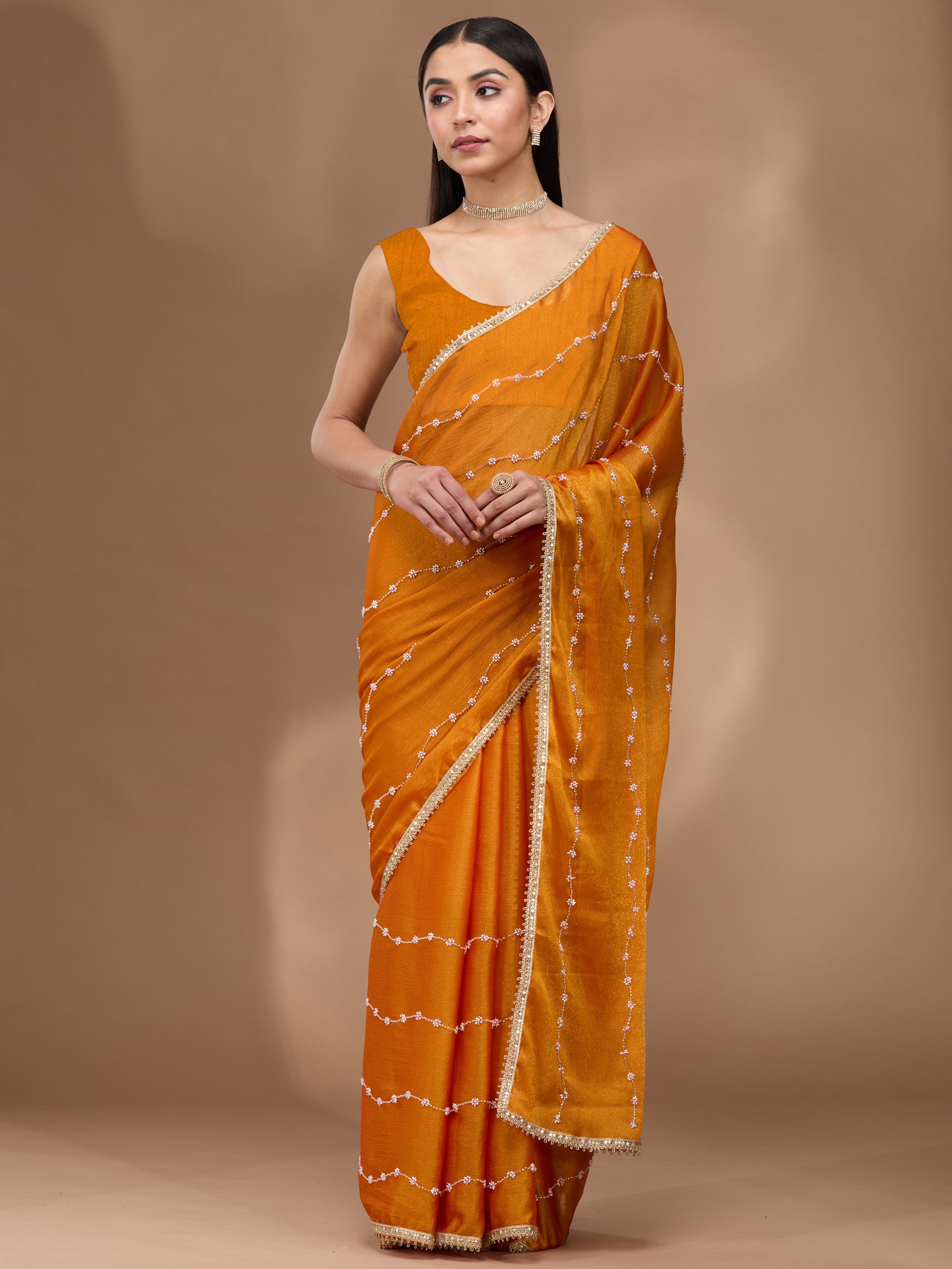 Twirling Flowers - Orange