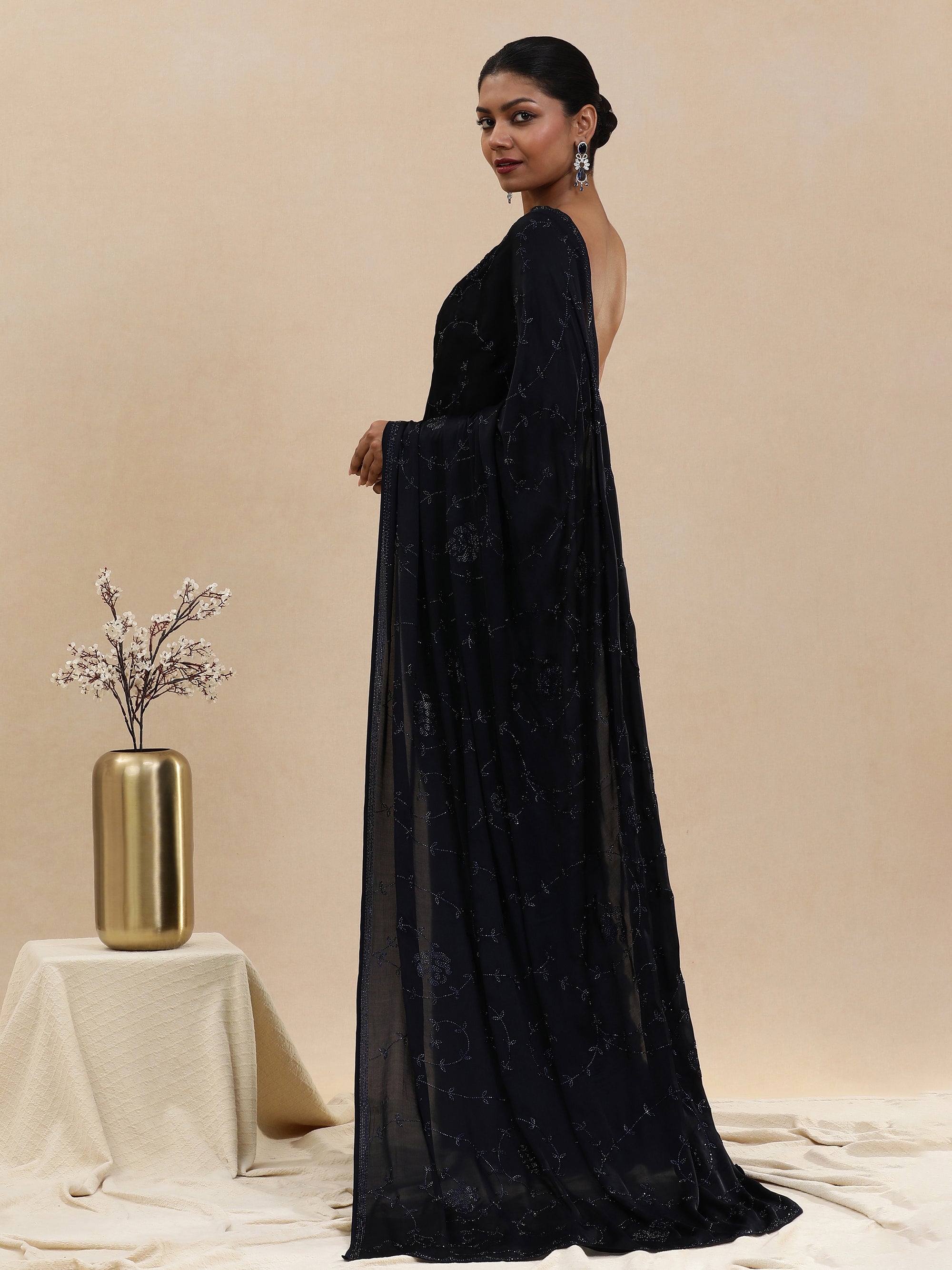 Rose Garden - Navy Blue