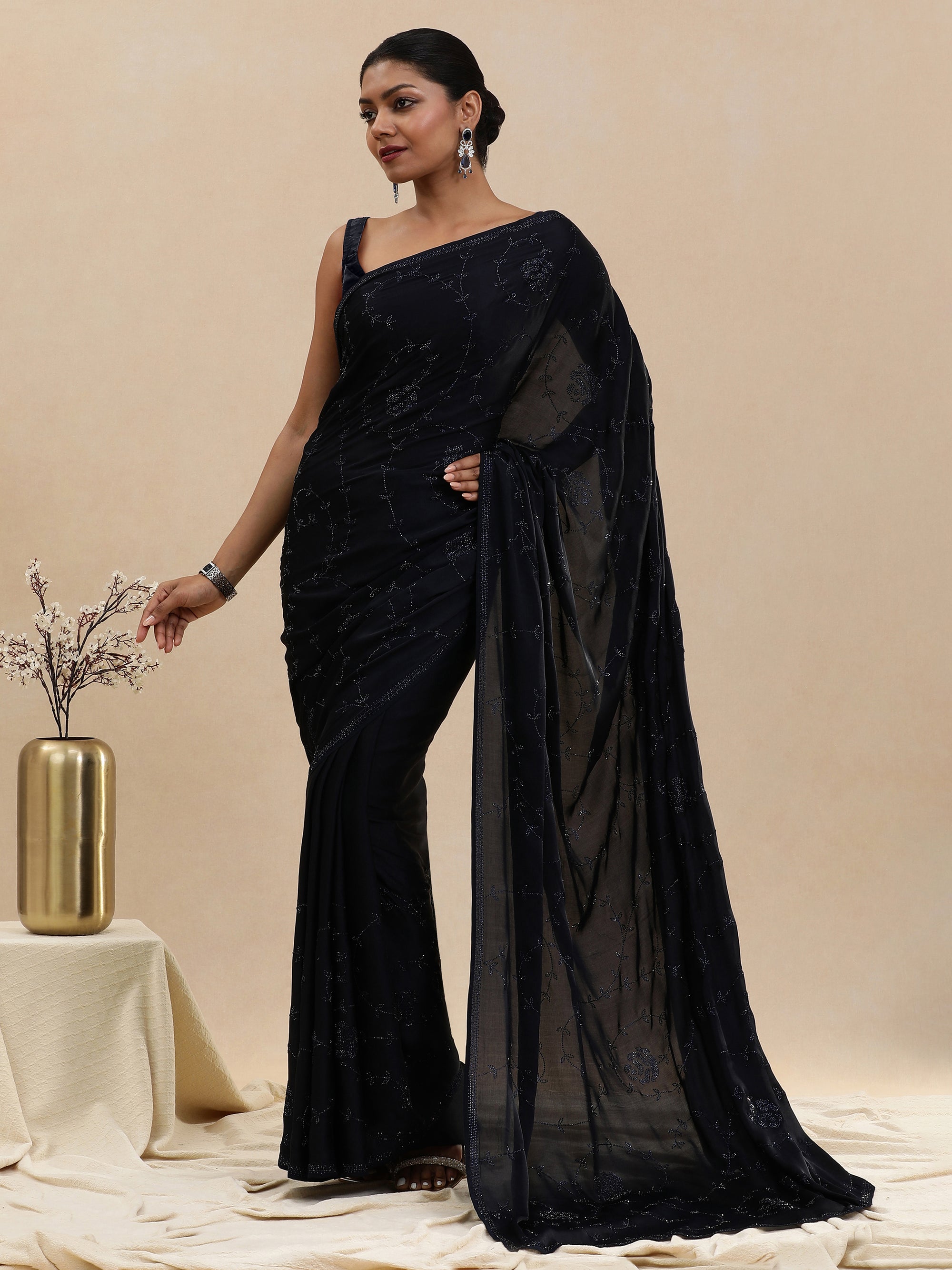 Rose Garden - Navy Blue