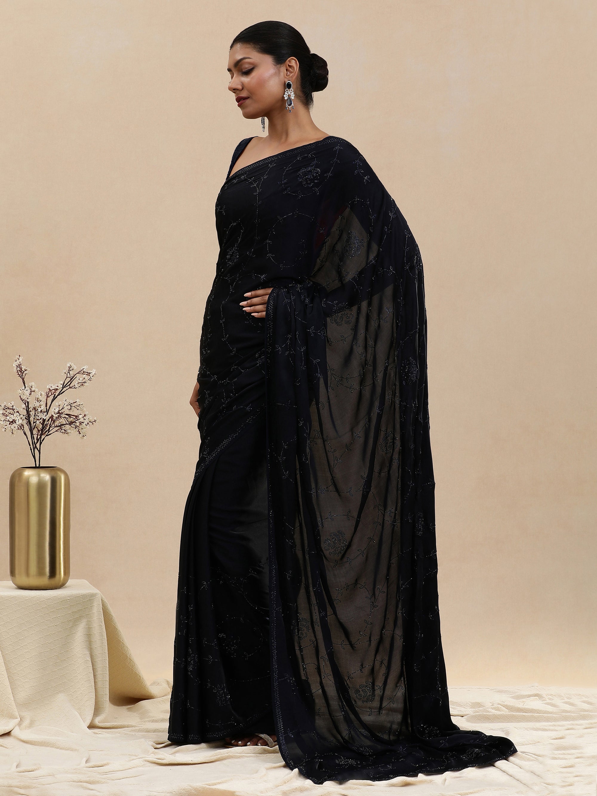 Rose Garden - Navy Blue