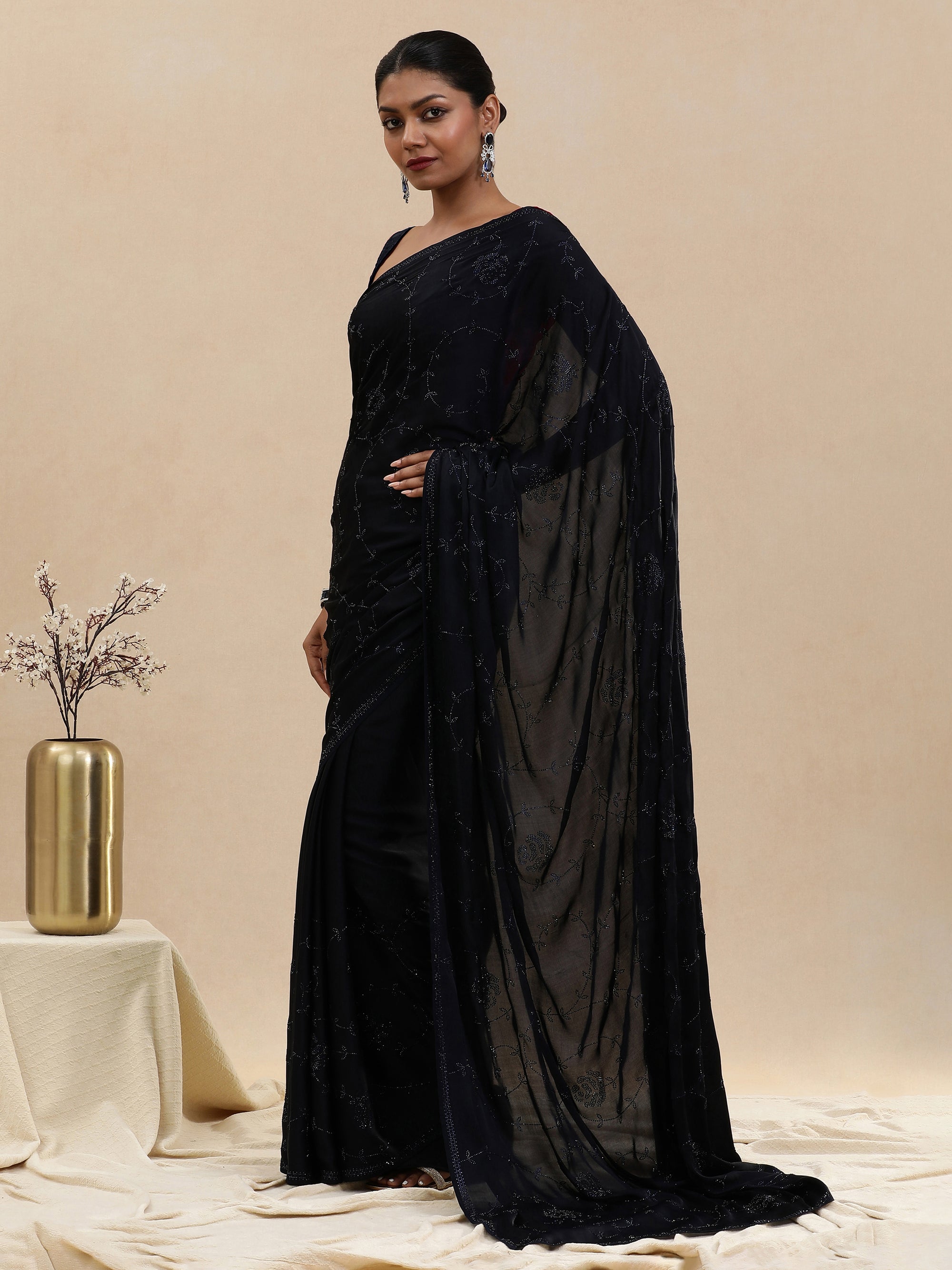 Rose Garden - Navy Blue
