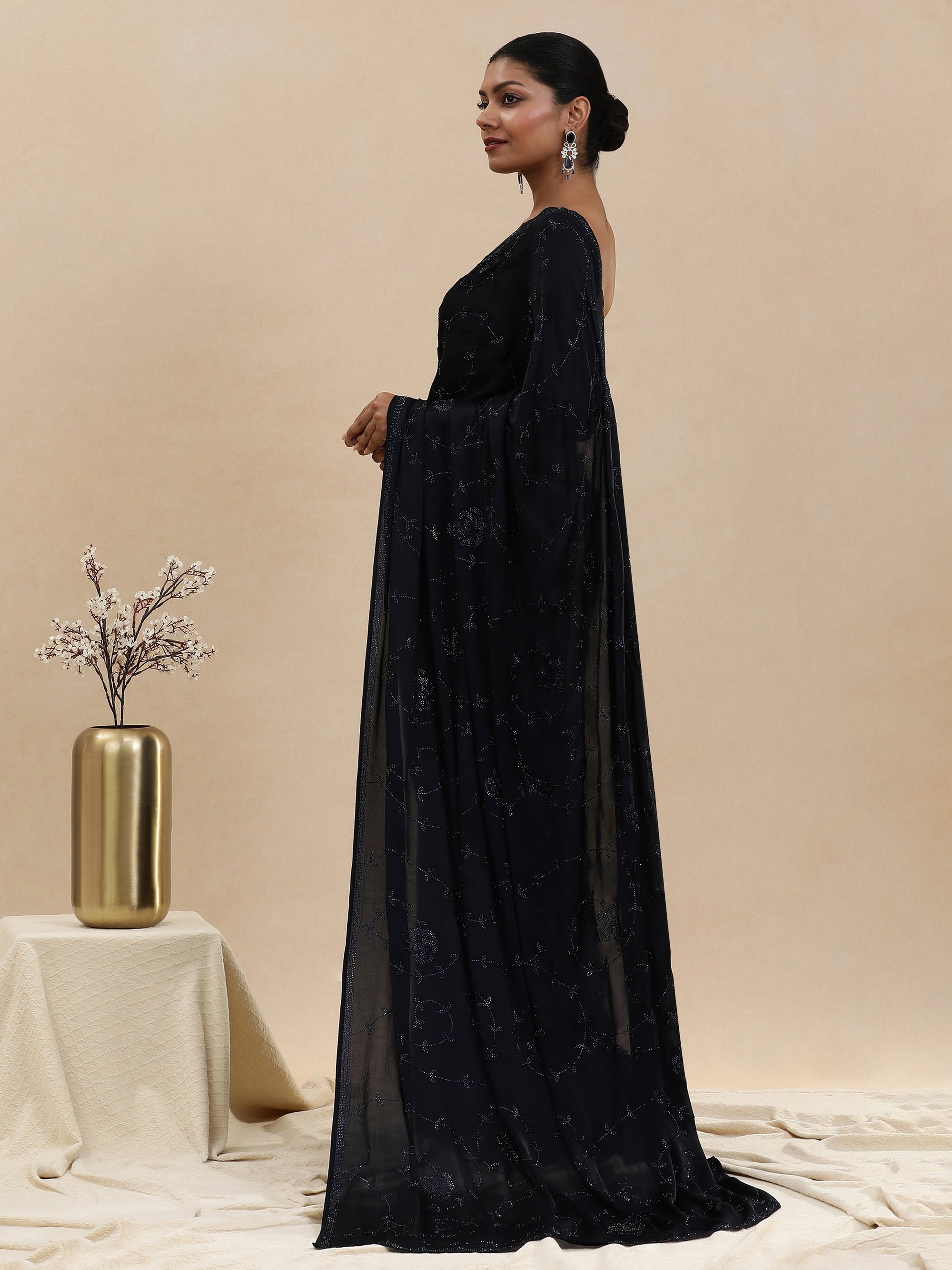 Rose Garden - Navy Blue
