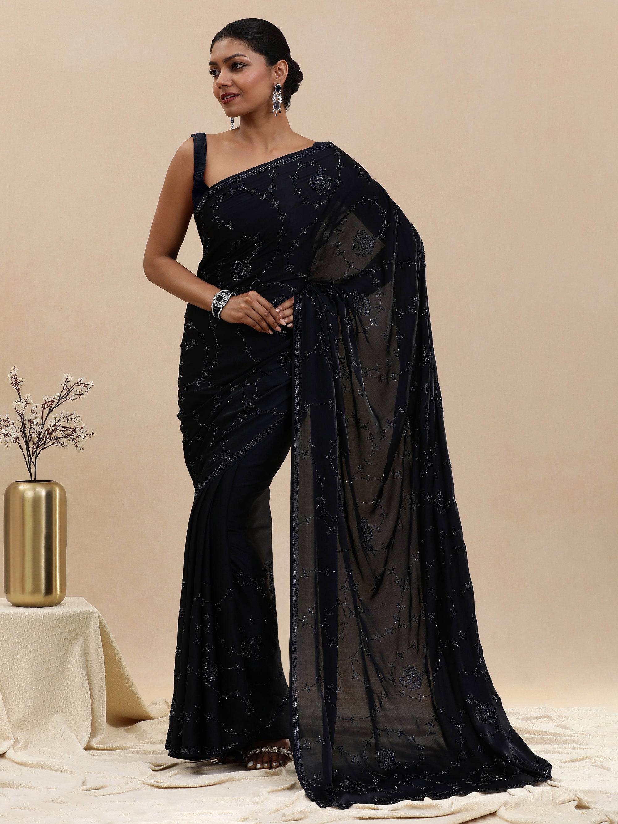 Rose Garden - Navy Blue