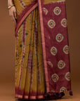 Pleasant Hues - Yellow Maroon